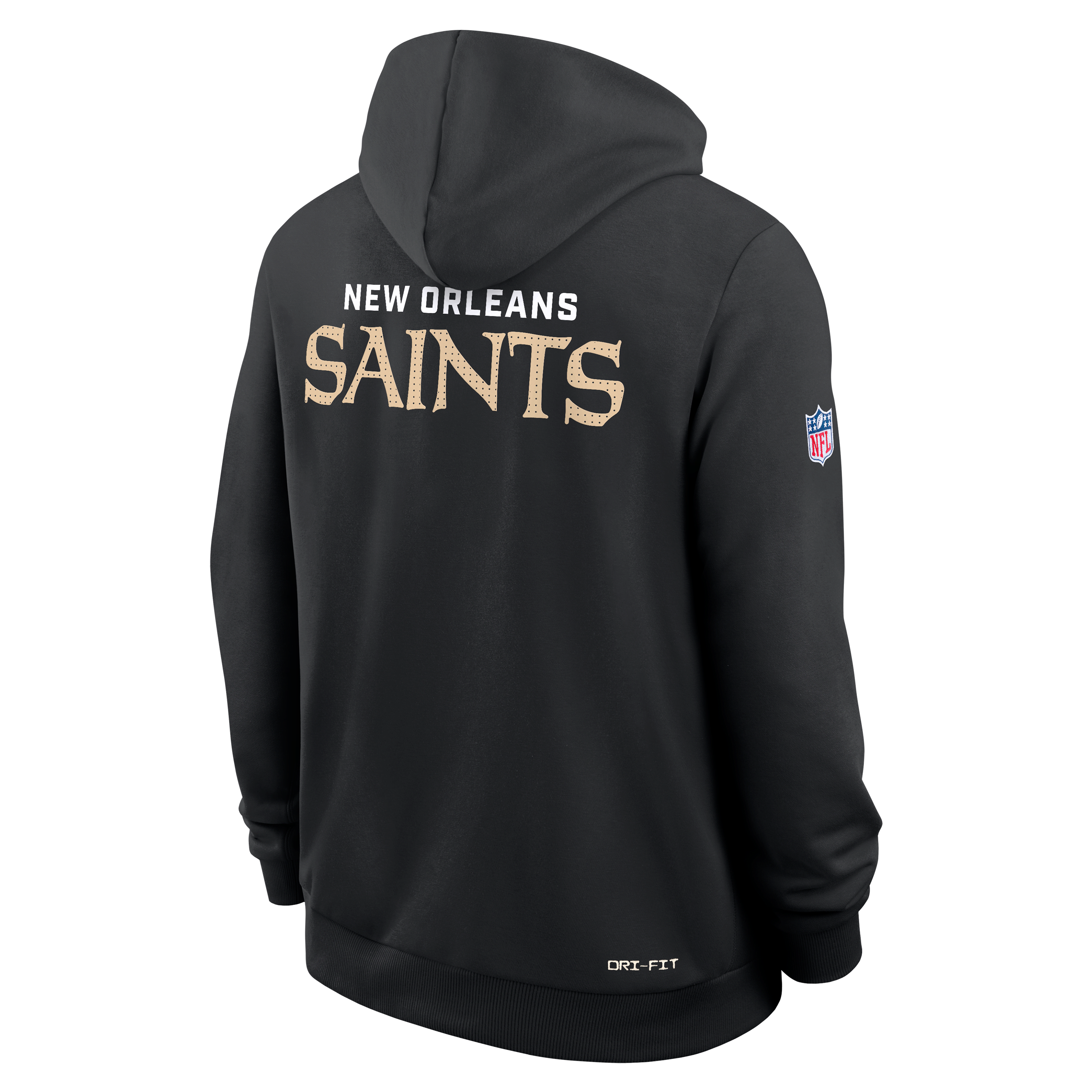 New Orleans Saints Initial Home Sideline Men's Nike Dri-FIT NFL Pullover Hoodie