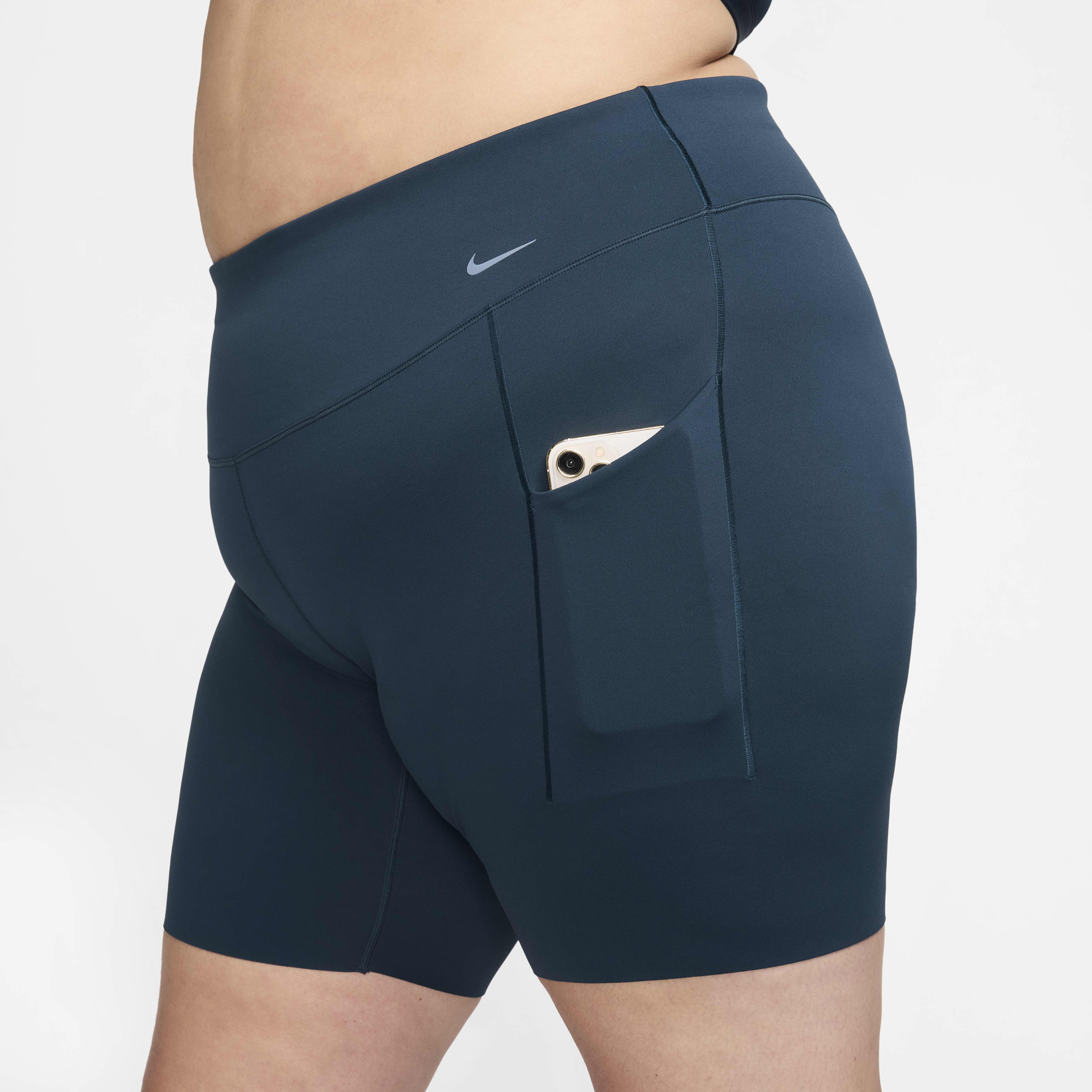 Nike Universa Women's Medium-Support High-Waisted 8" Biker Shorts with Pockets (Plus Size)