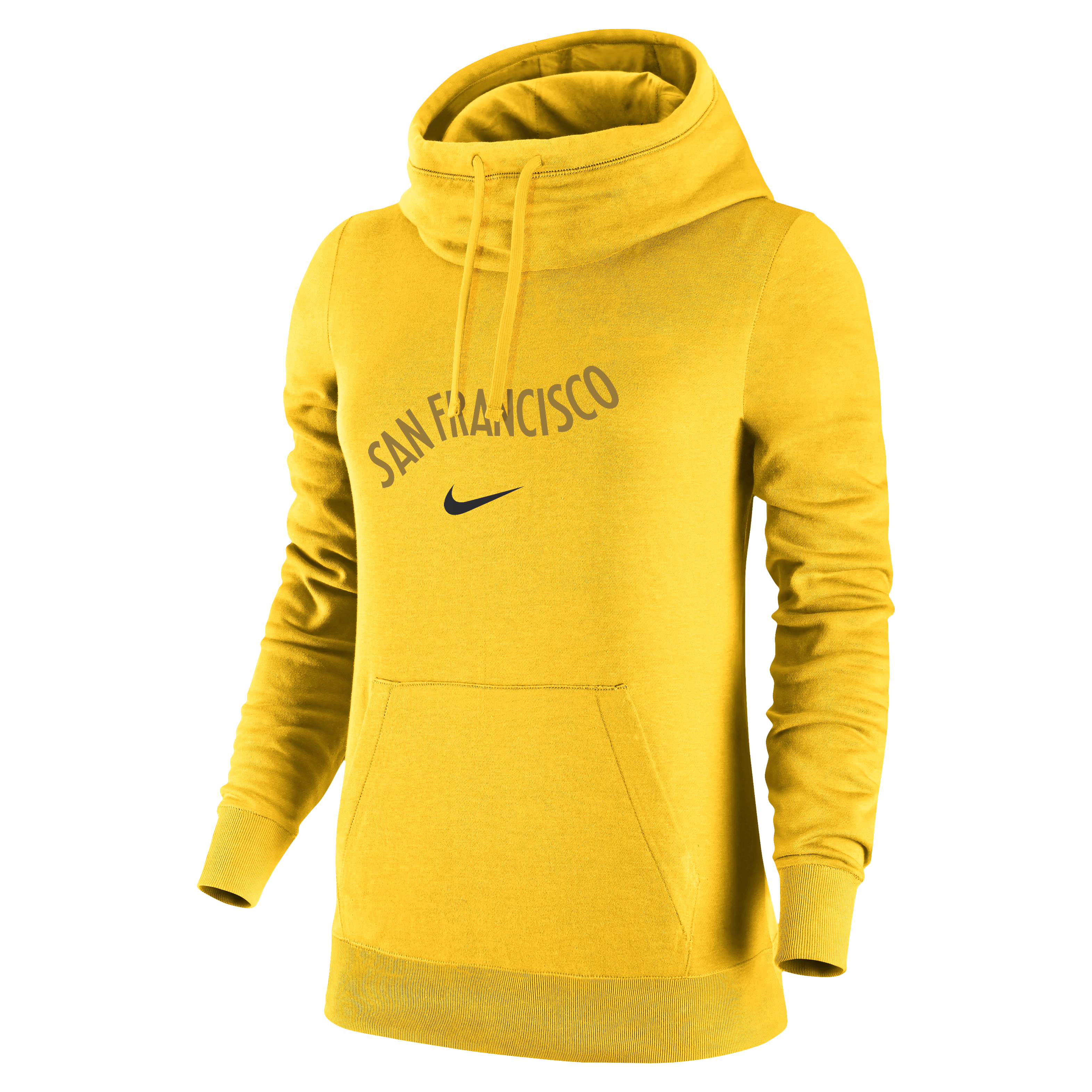 Golden State Warriors Club Fleece 2023/24 City Edition Women's Nike NBA Funnel-Neck Hoodie