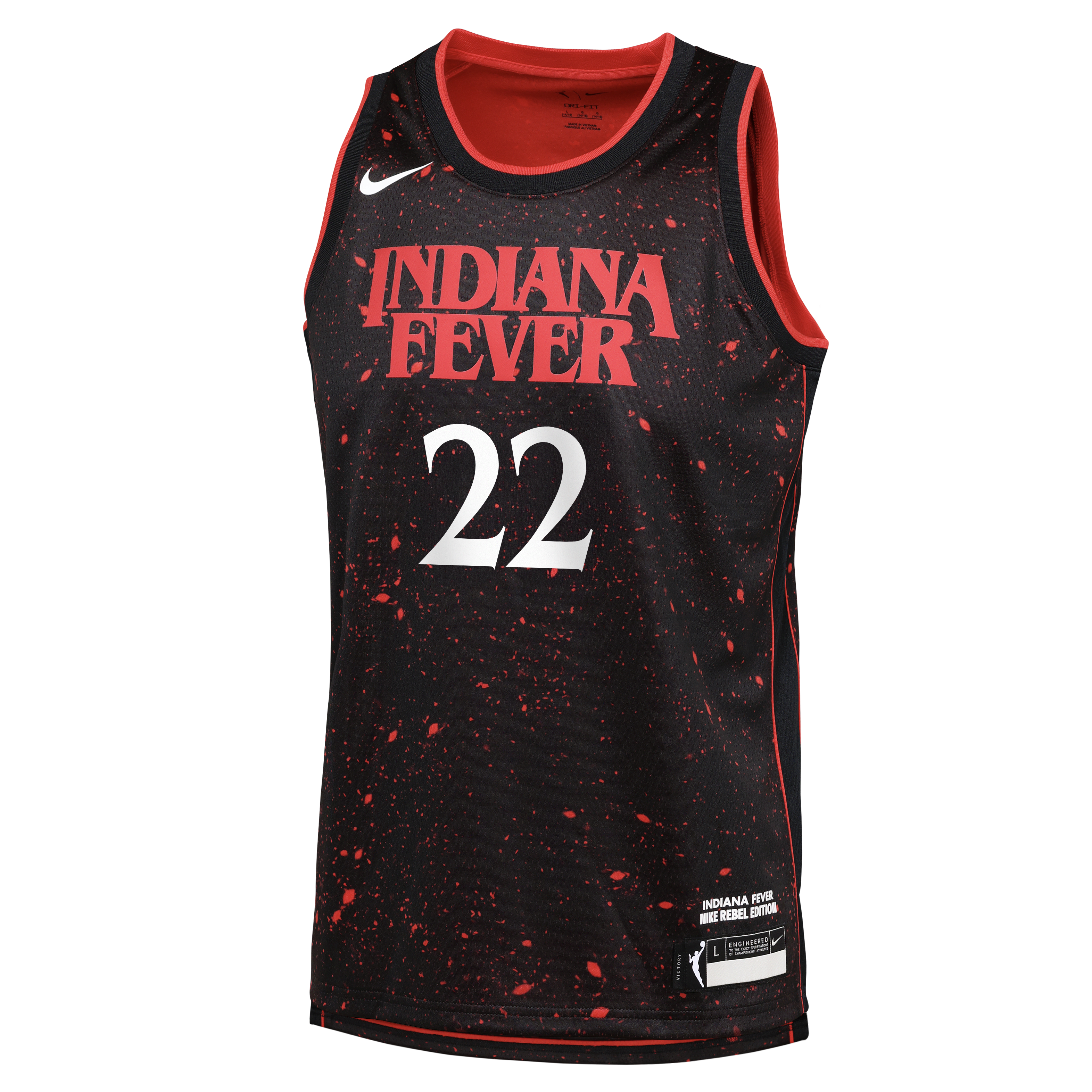 Caitlin Clark Indiana Fever x Stranger Things 2025 Rebel Edition Kids' Nike Dri-FIT WNBA Victory Jersey