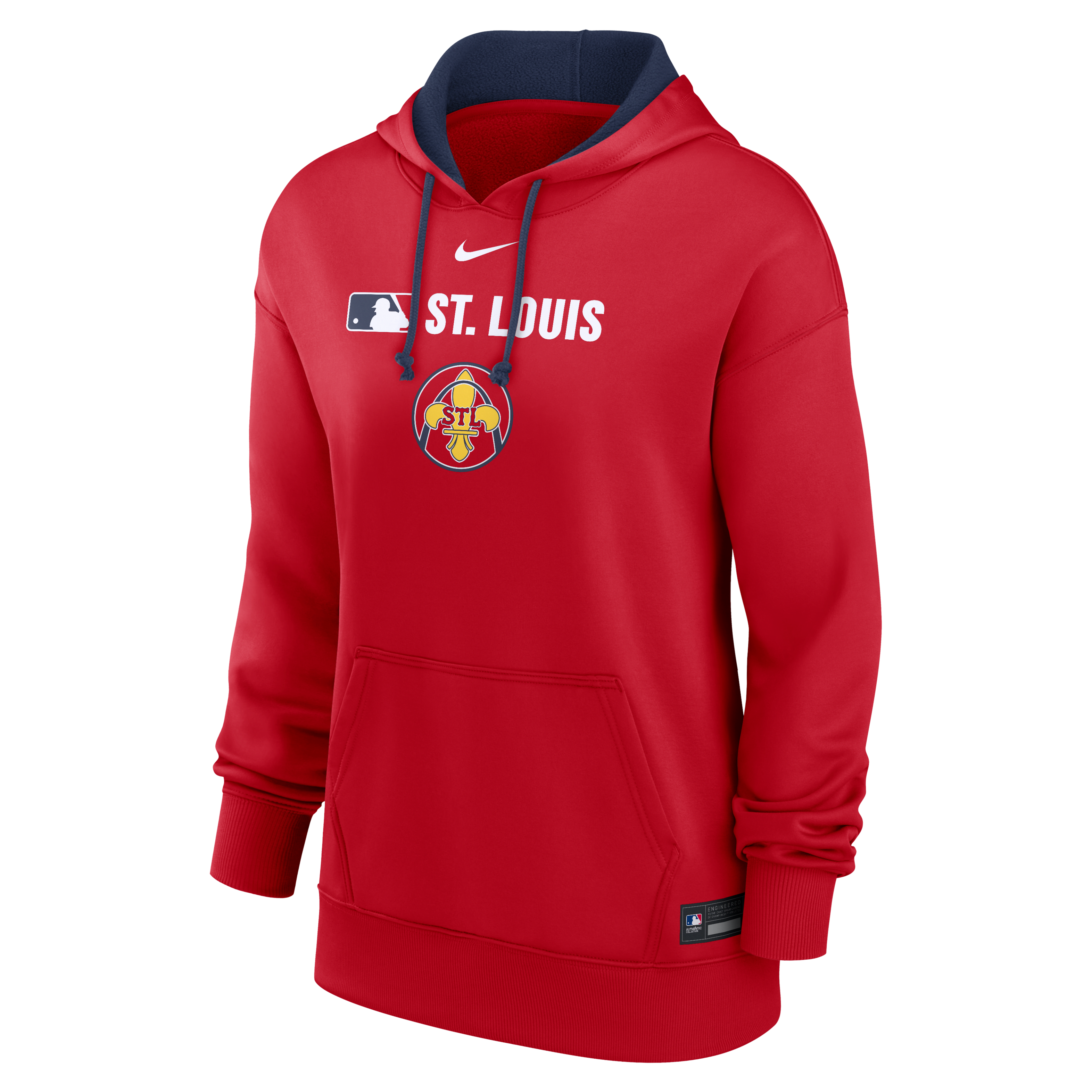St. Louis Cardinals Authentic Collection Women's Nike Therma MLB Pullover Hoodie