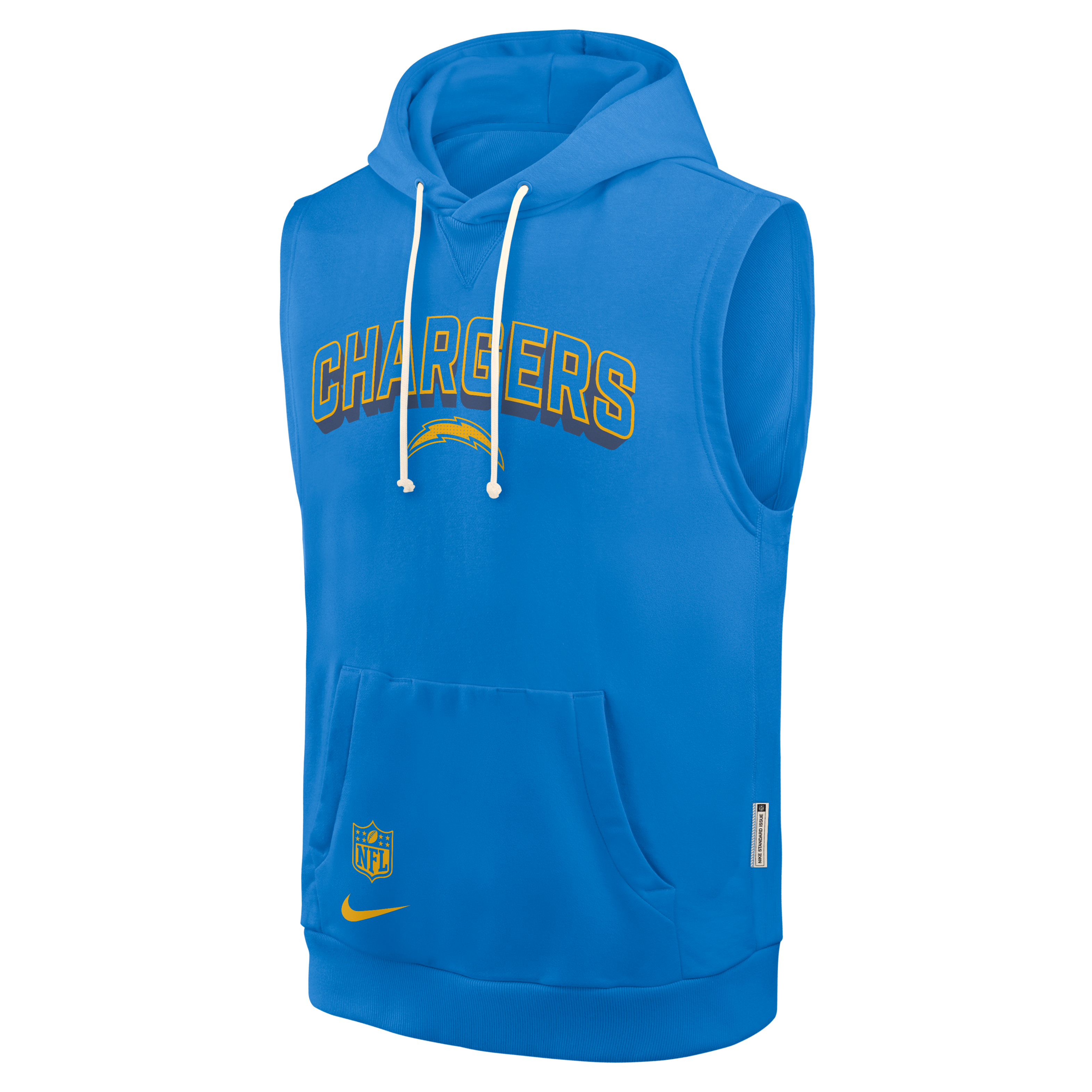 Los Angeles Chargers Sideline Men's Nike Dri-FIT NFL Sleeveless Pullover Hoodie