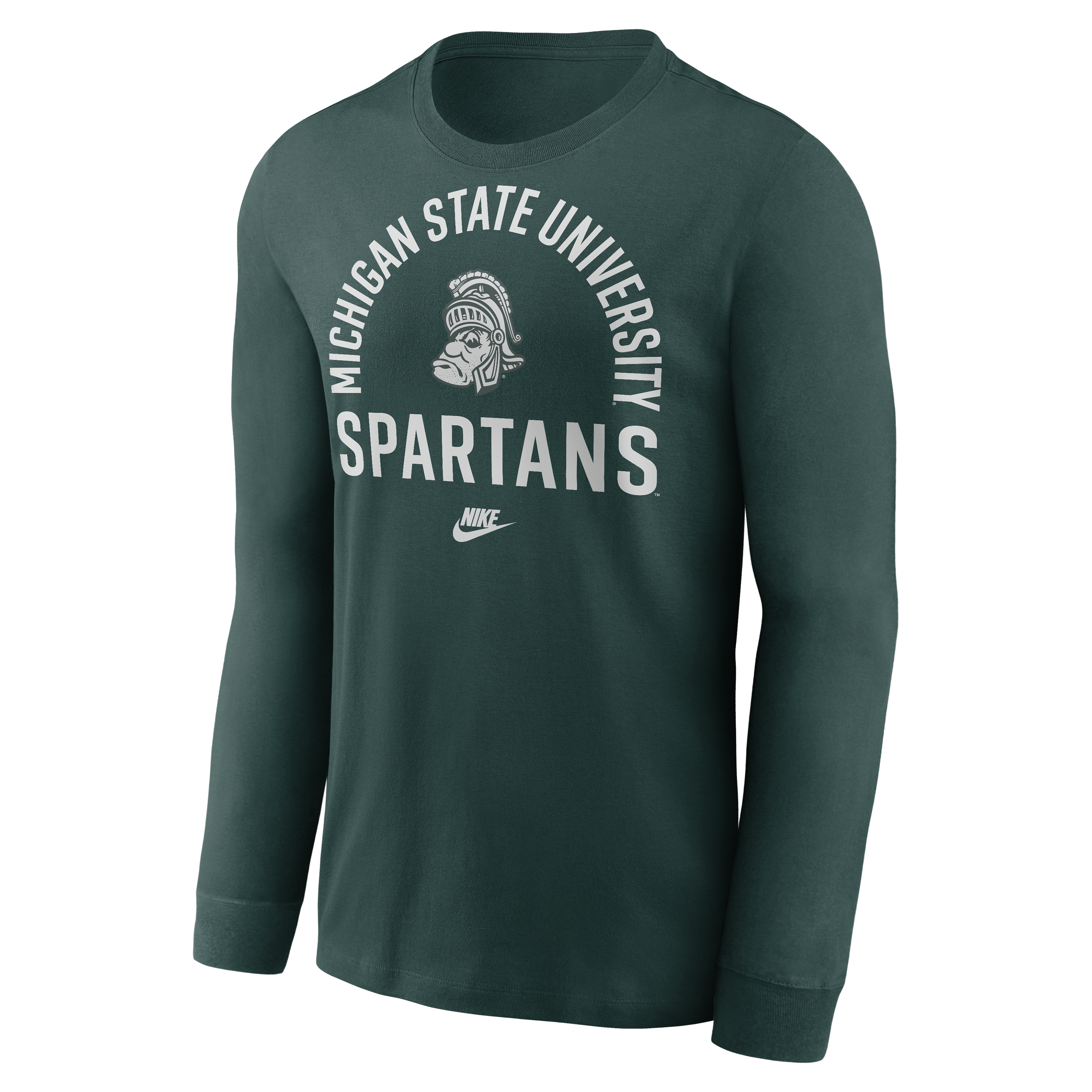 Michigan State Legacy Arched Logo Men's Nike College Long-Sleeve T-Shirt