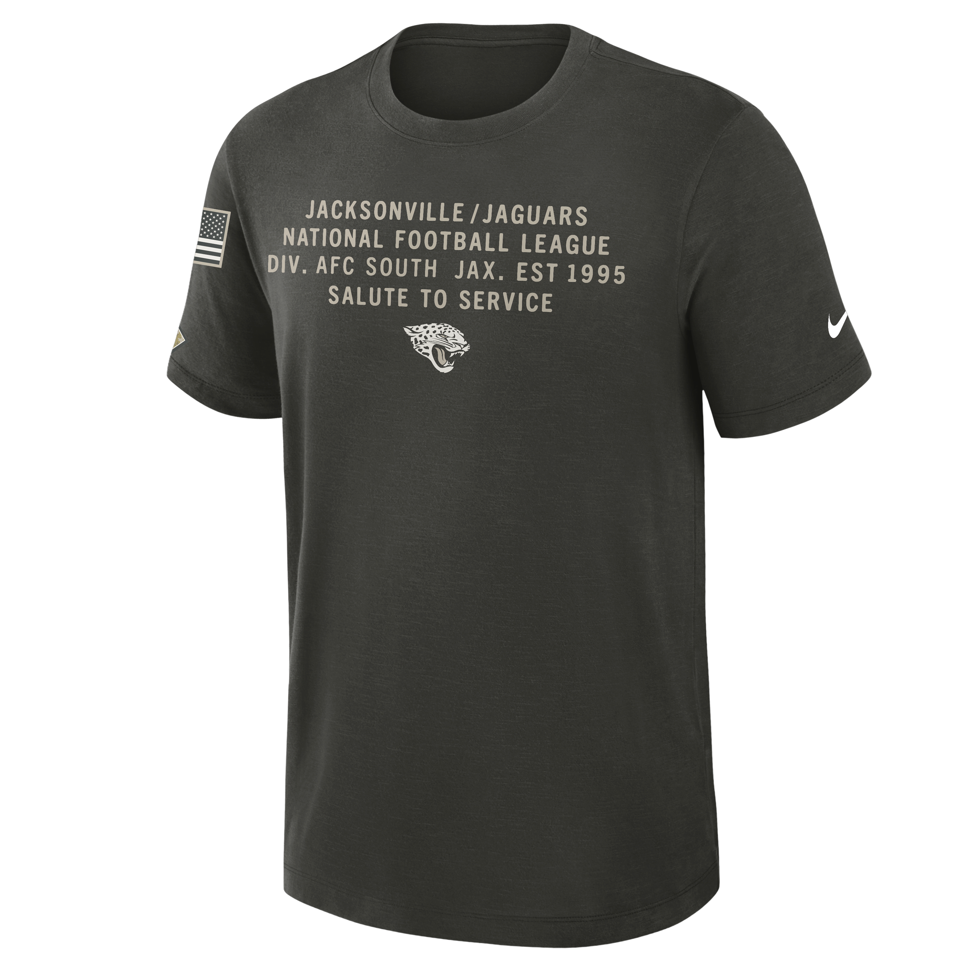 Jacksonville Jaguars Salute to Service Slub Men's Nike Dri-FIT NFL T-Shirt