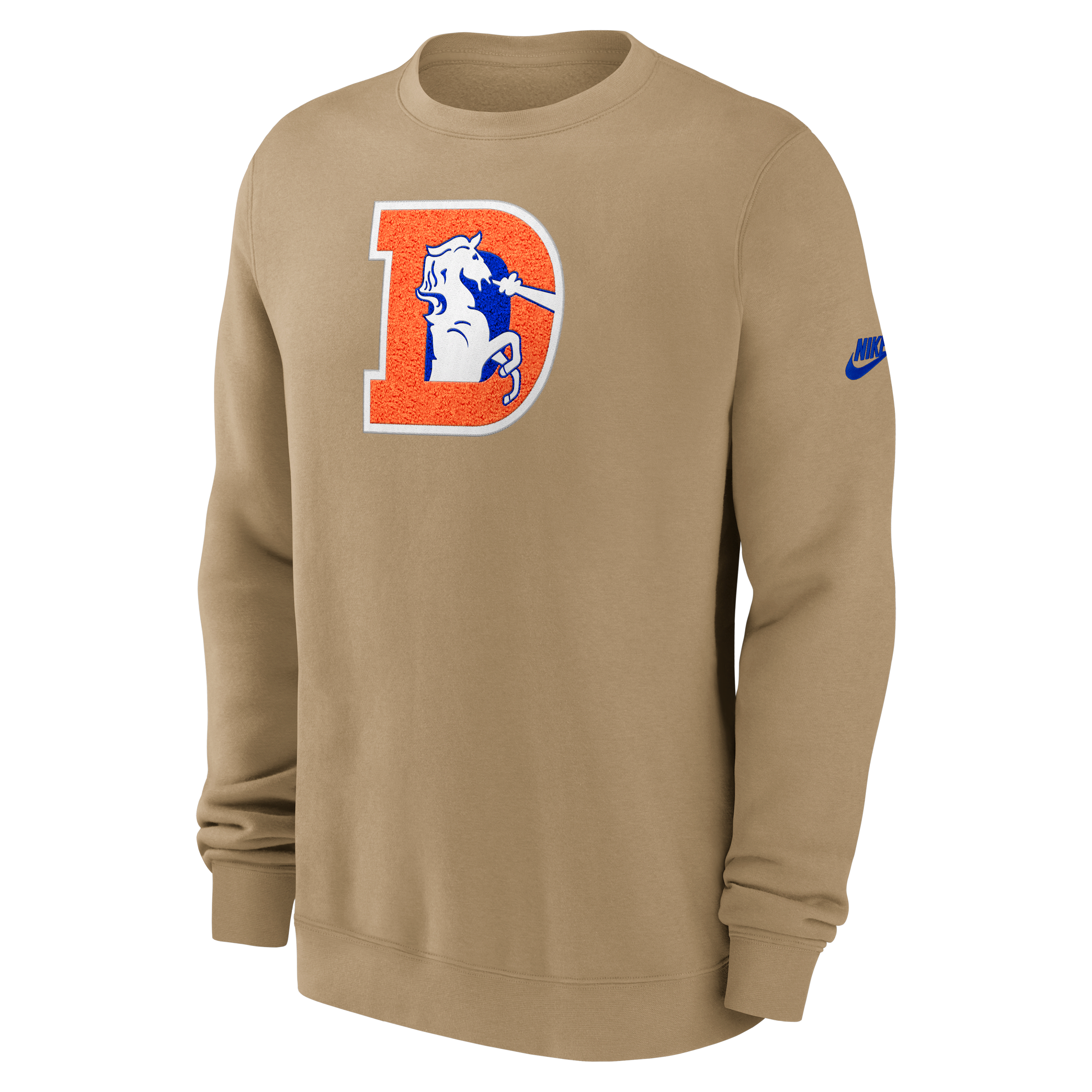Denver Broncos Swing Pass Rewind Club Men's Nike NFL Pullover Crew