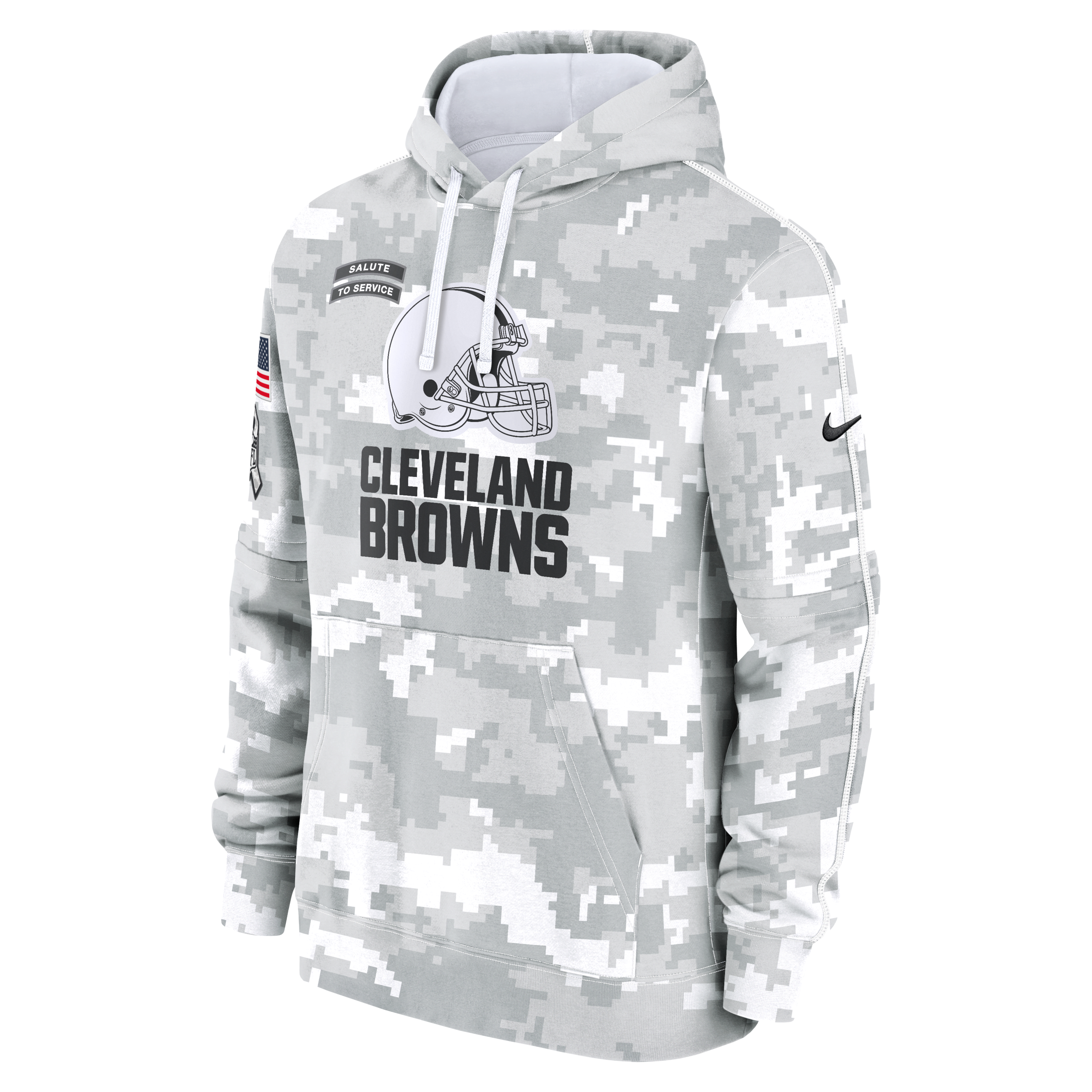 Cleveland Browns Salute to Service Primary Edge Club Men's Nike NFL Pullover Hoodie