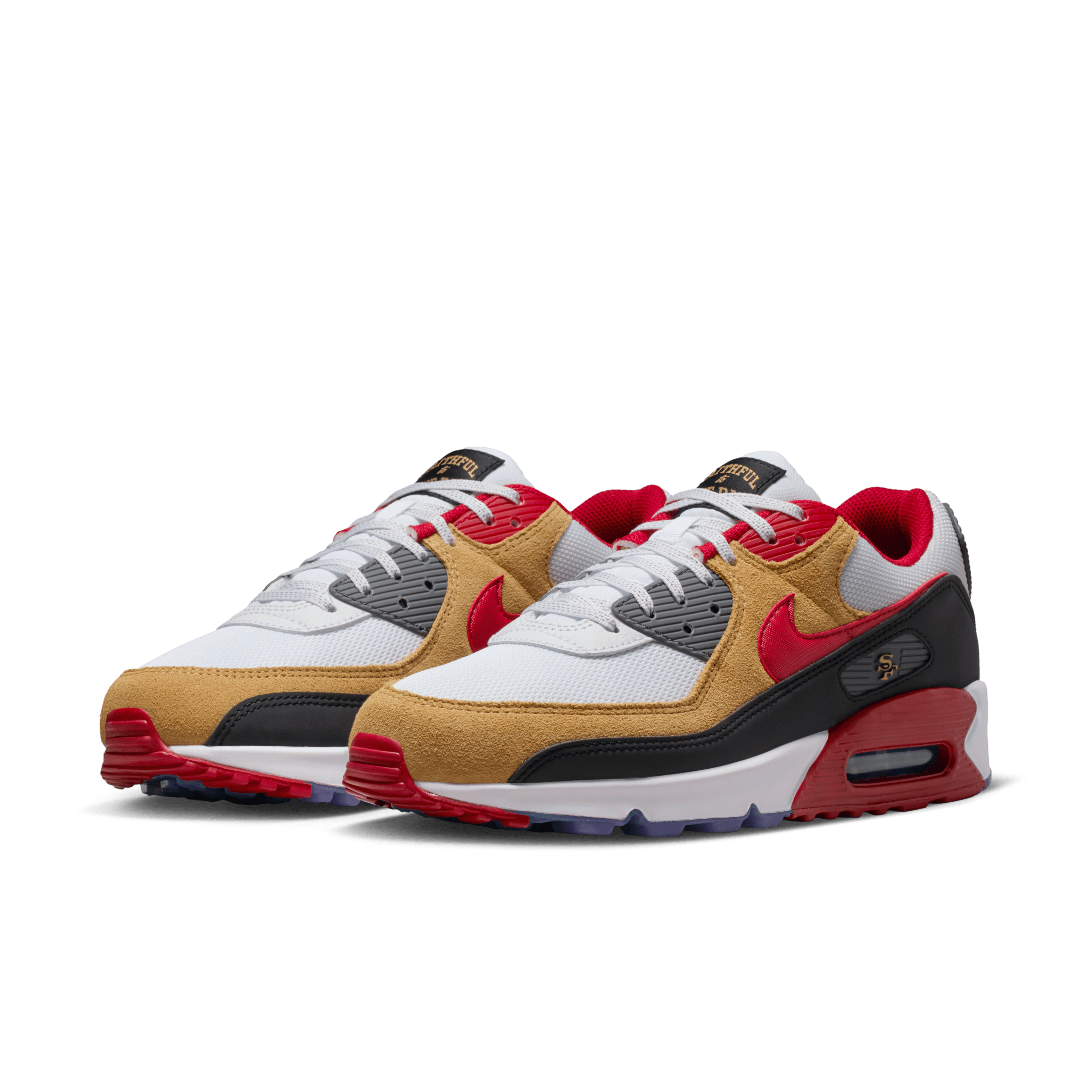 San Francisco 49ers Air Max 90 Men's Nike Shoes