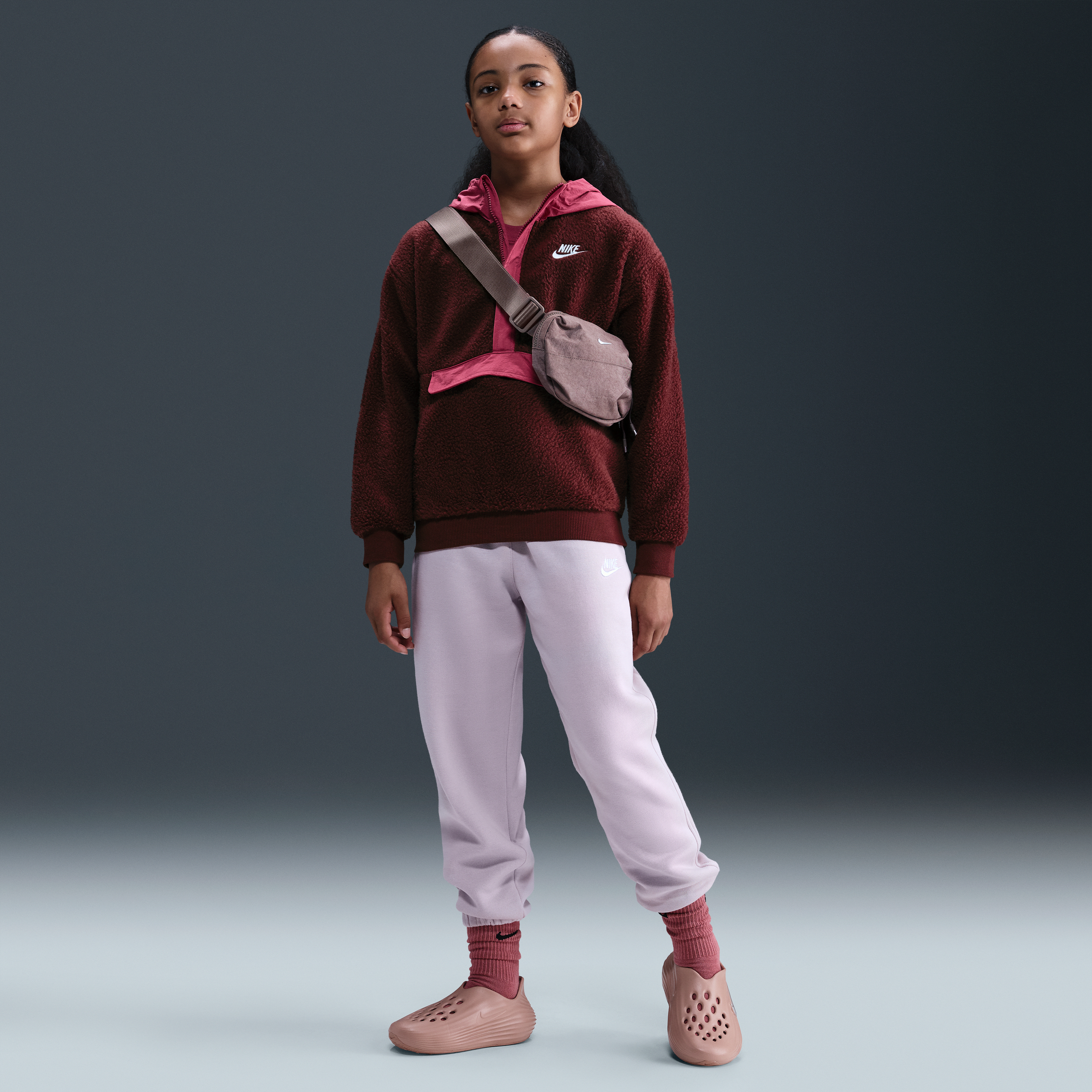 Nike Sportswear Club Fleece Big Kids' Loose 1/4-Zip Hoodie