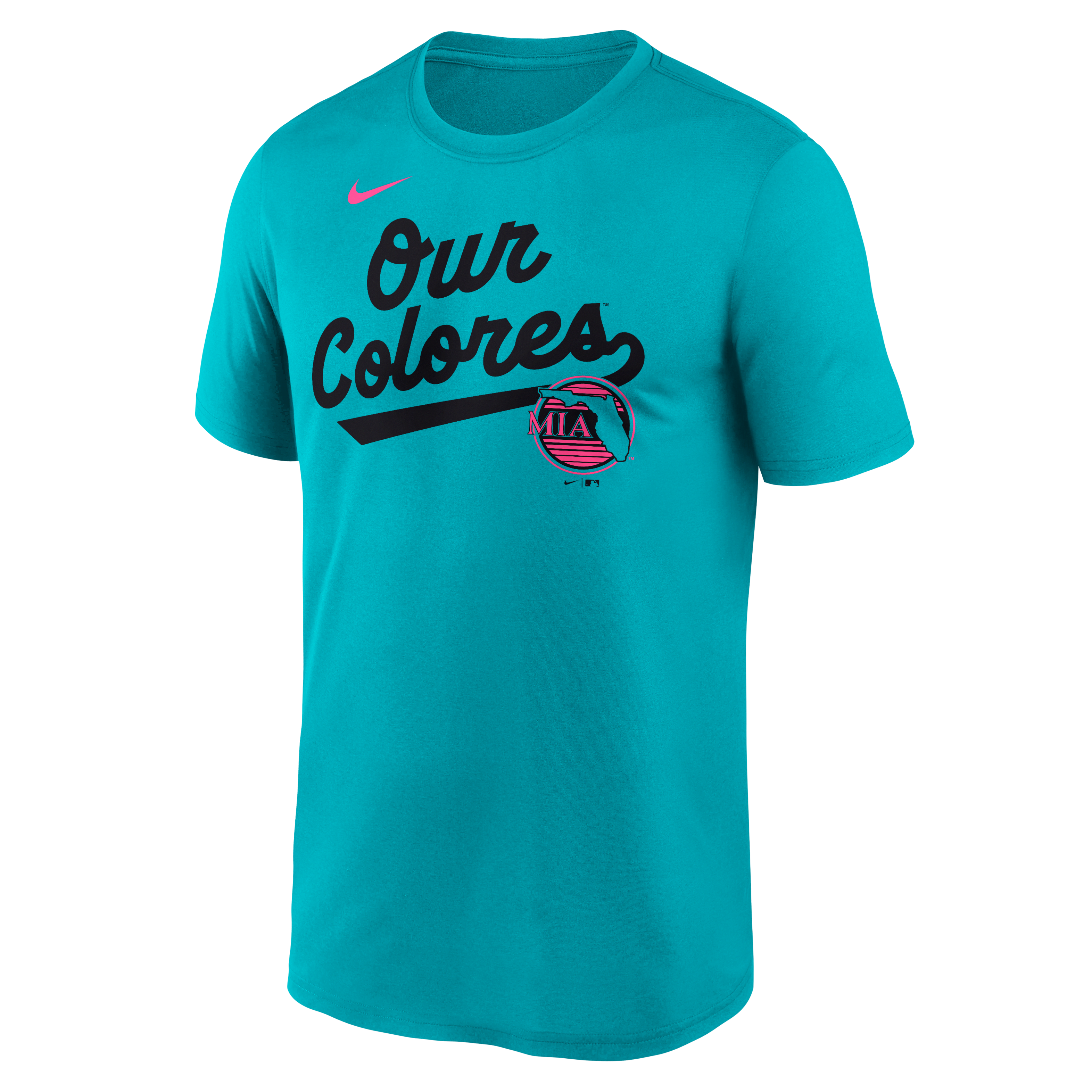 Miami Marlins City Connect Team Phrase Script Legend Men's Nike Dri-FIT MLB T-Shirt