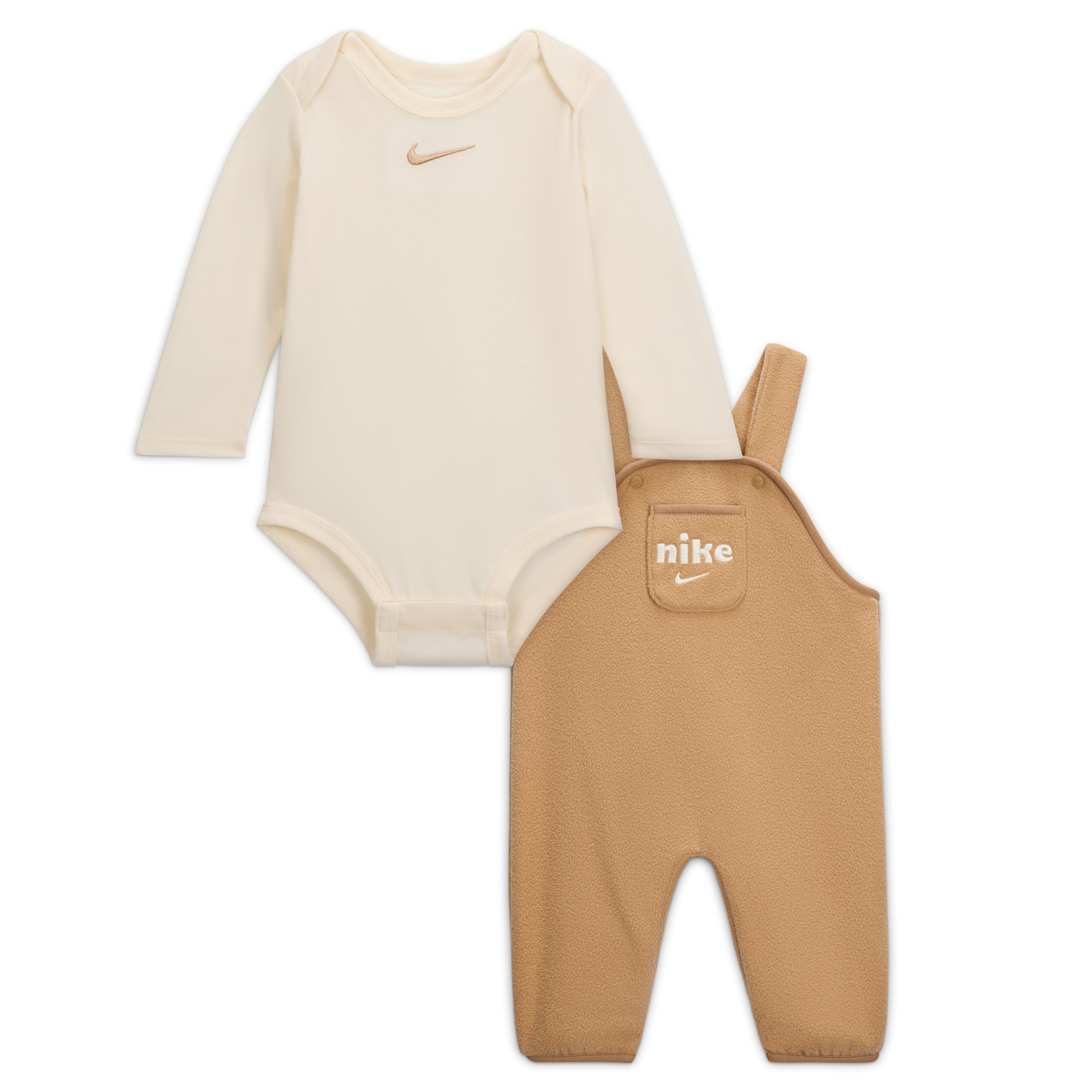 Nike Baby (0-9M) Plush Fleece Overalls 2-Piece Set