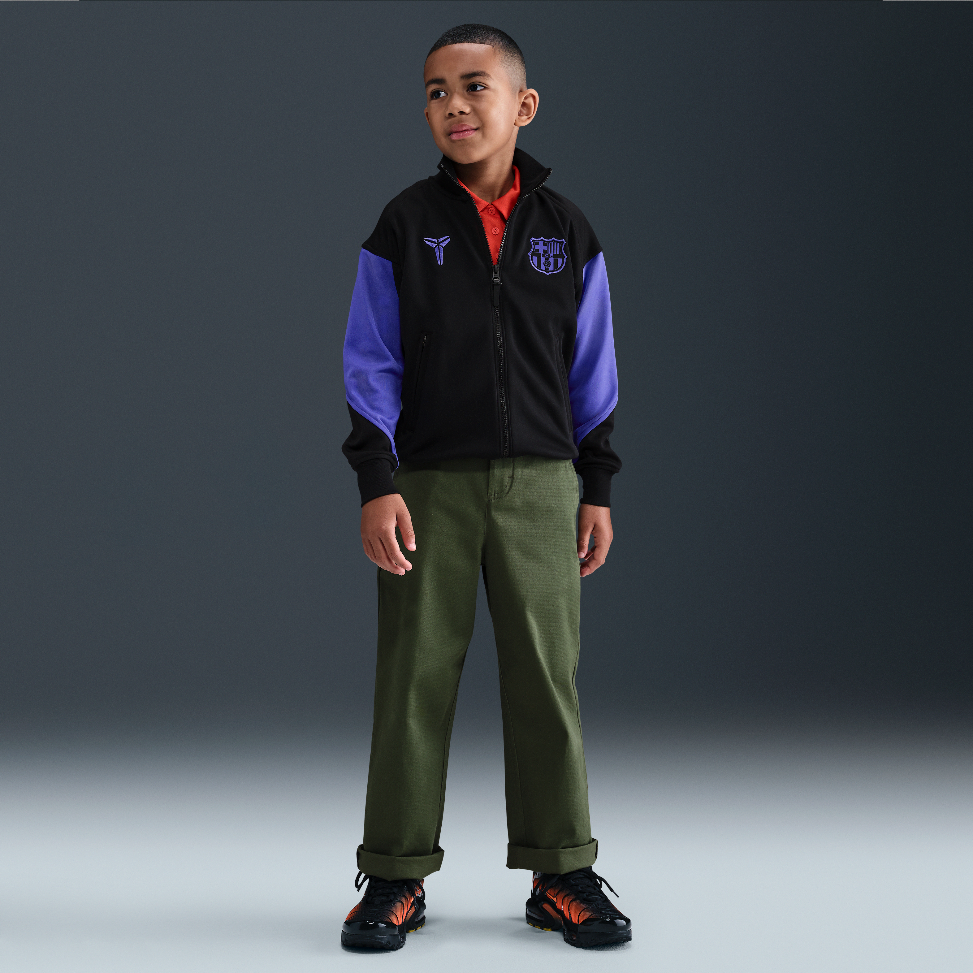 FC Barcelona Academy Pro Away Big Kids' Kobe Dri-FIT Soccer Anthem Jacket