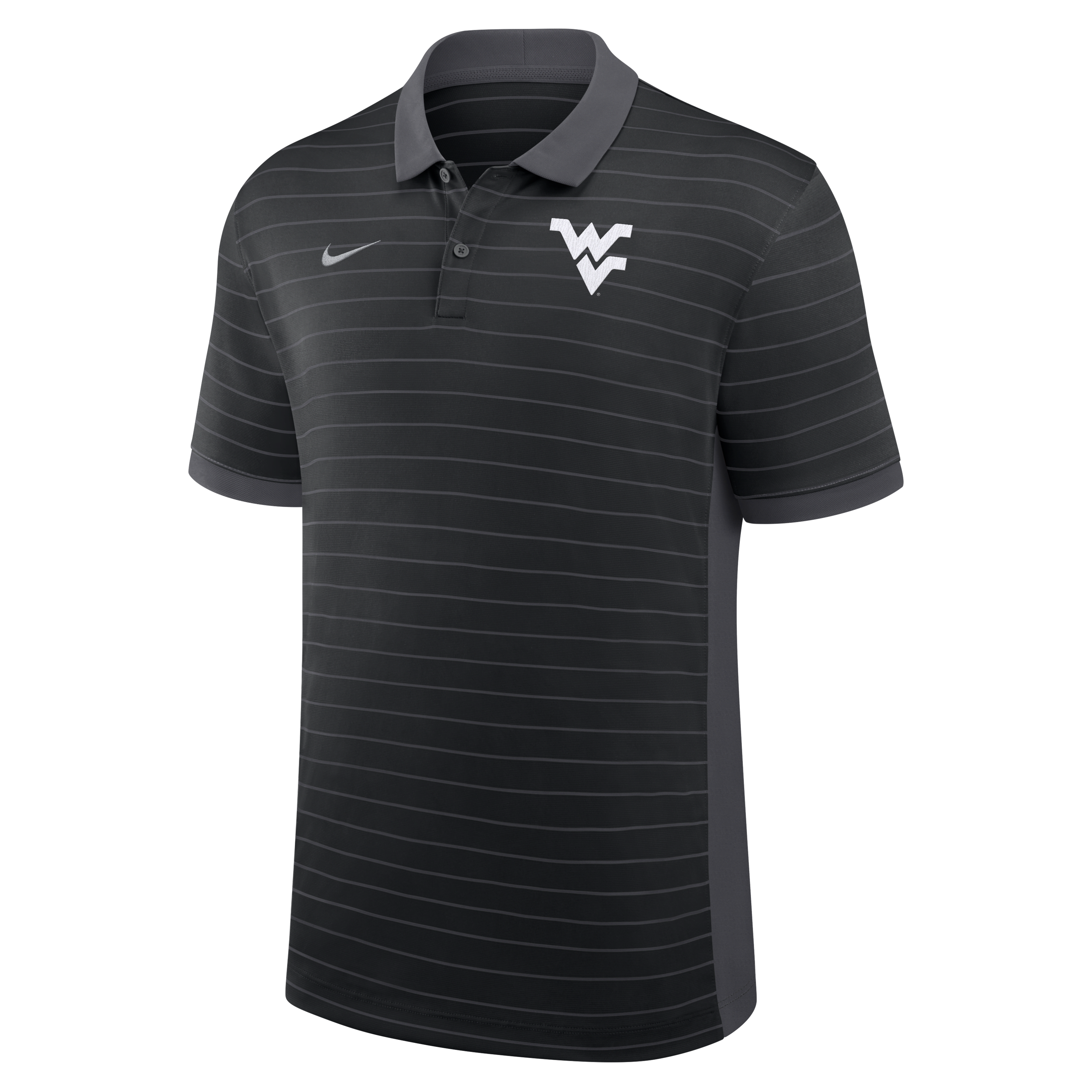 West Virginia Sideline Victory Stripe Men's Nike Dri-FIT College Polo
