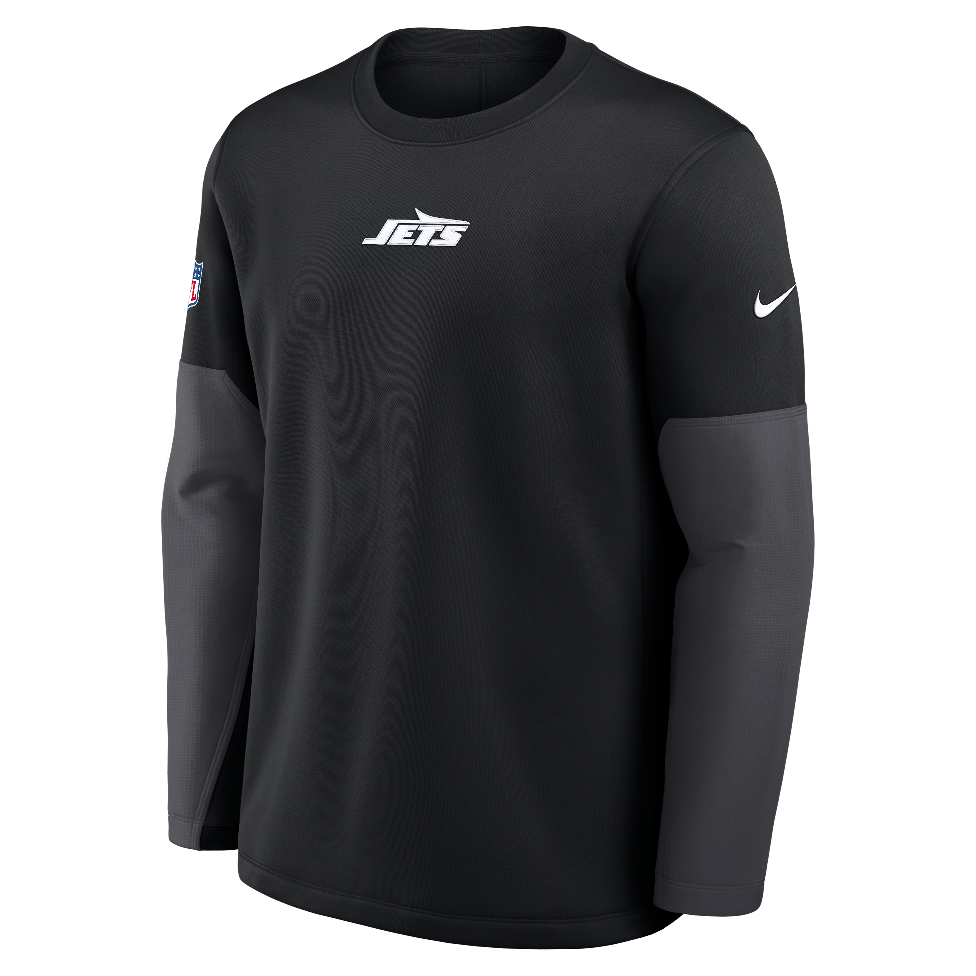 New York Jets Scripted To Win Sideline Coach Men's Nike Therma-FIT NFL Long-Sleeve T-Shirt