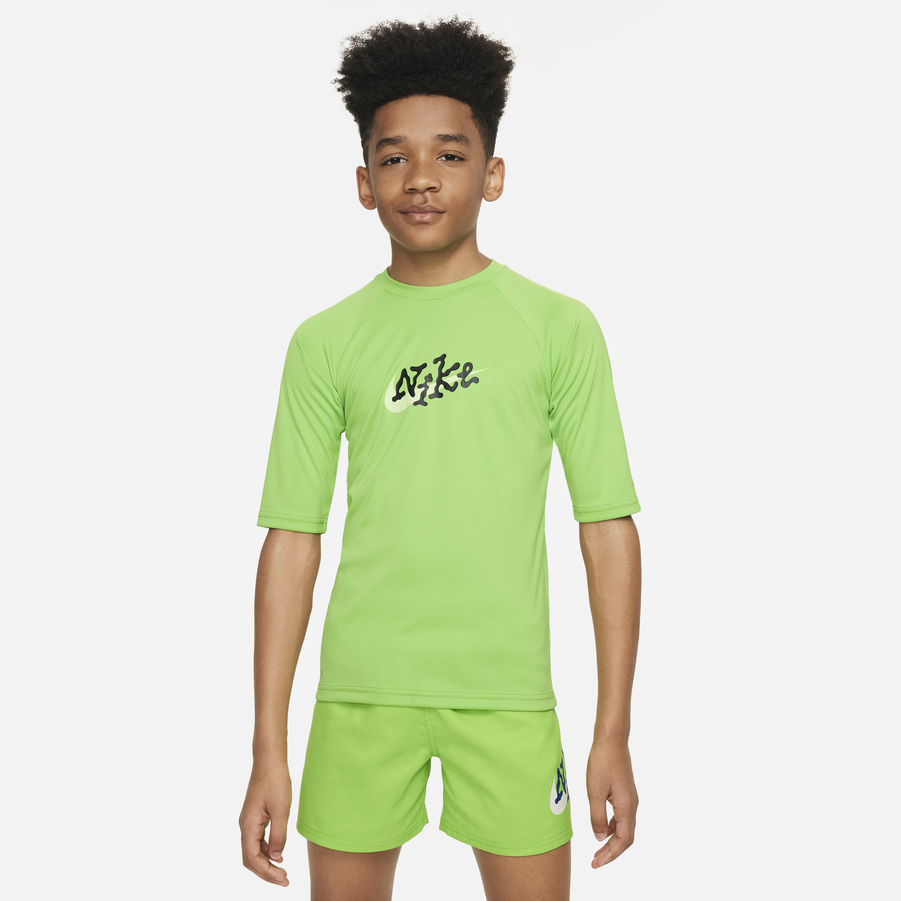 Nike Swim Scribble Big Kids' (Boys') Short-Sleeve Hydroguard