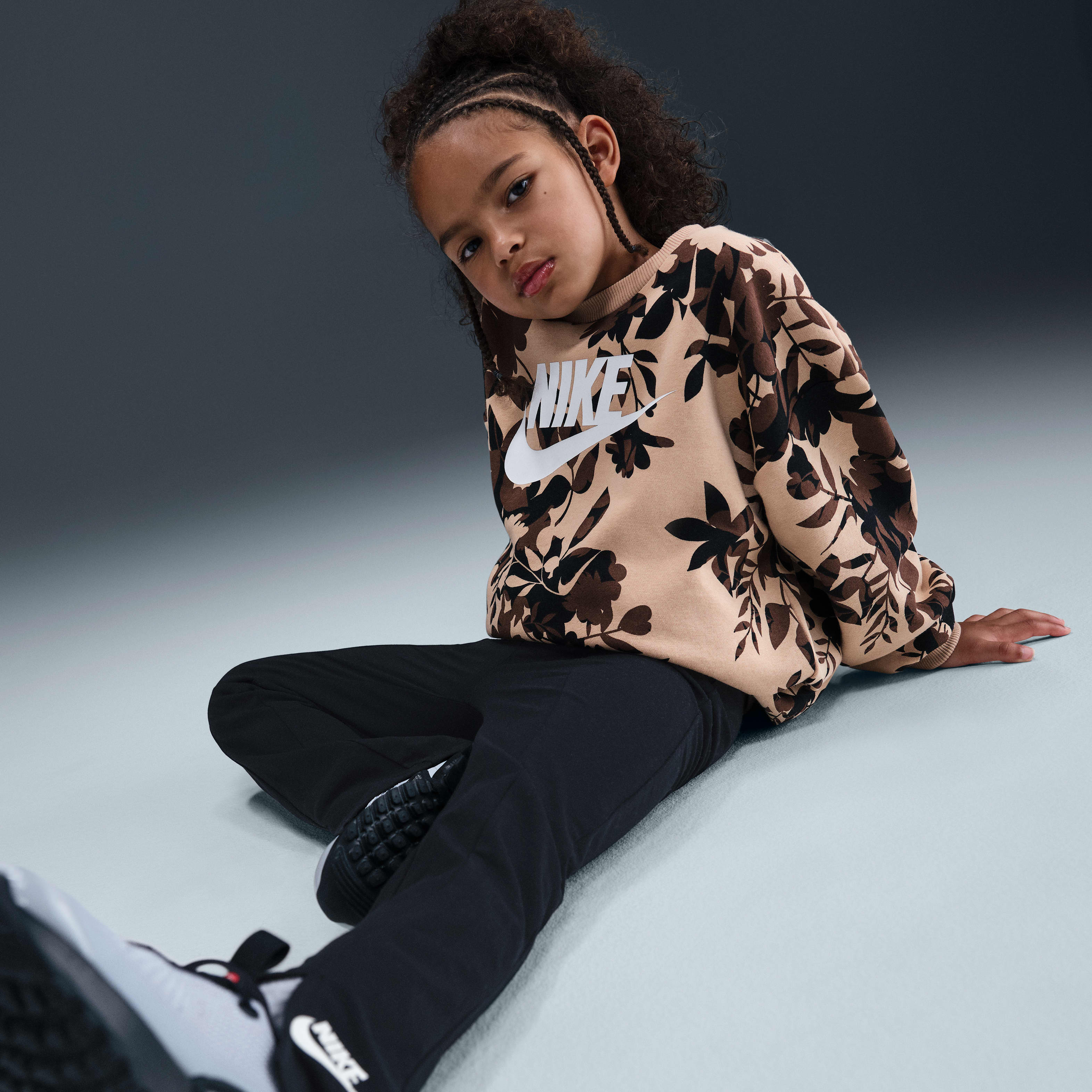 Nike Baby (12-24M) Floral Camo Crew and Leggings Set