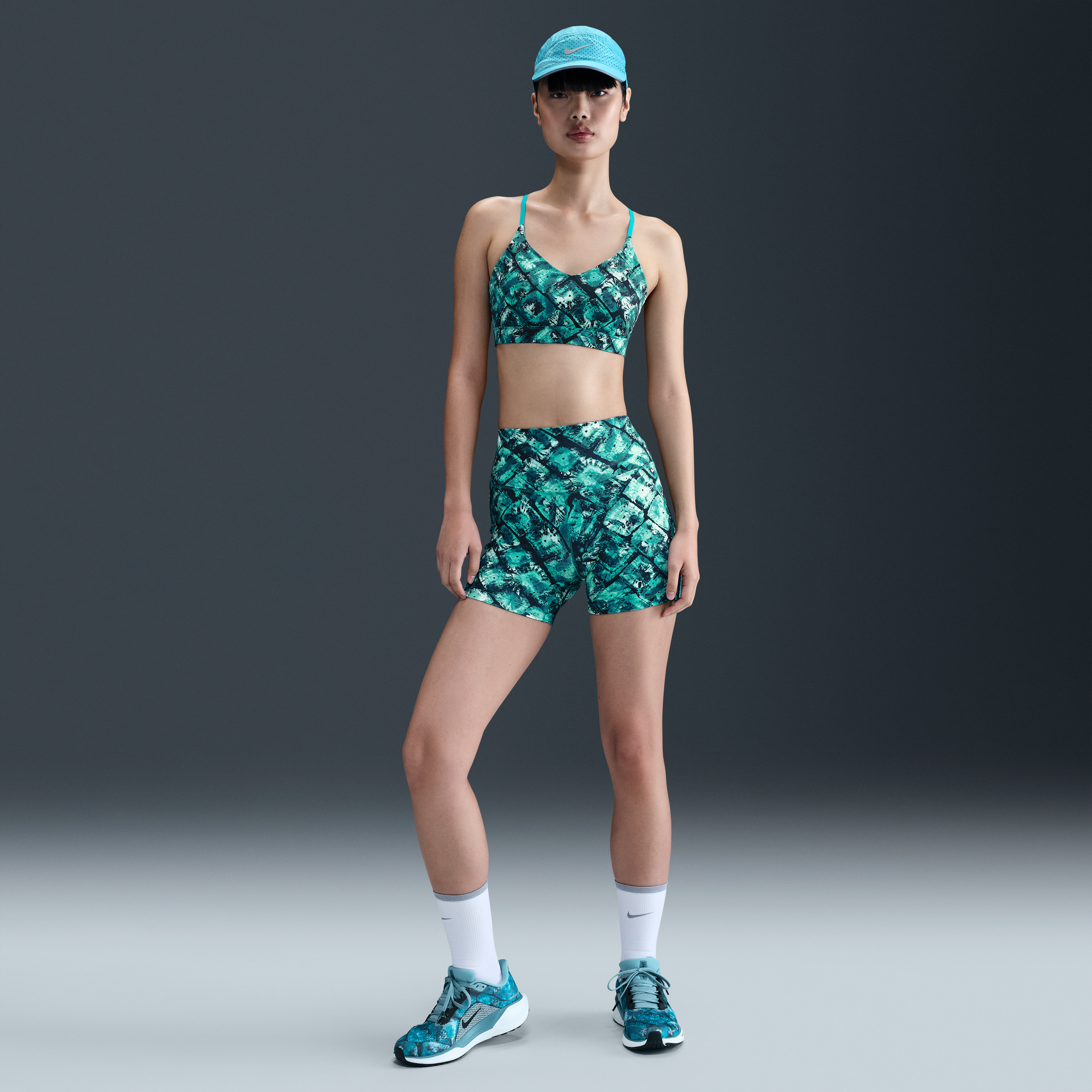 Nike Indy x NorBlack NorWhite Women's Light-Support Padded Printed Sports Bra