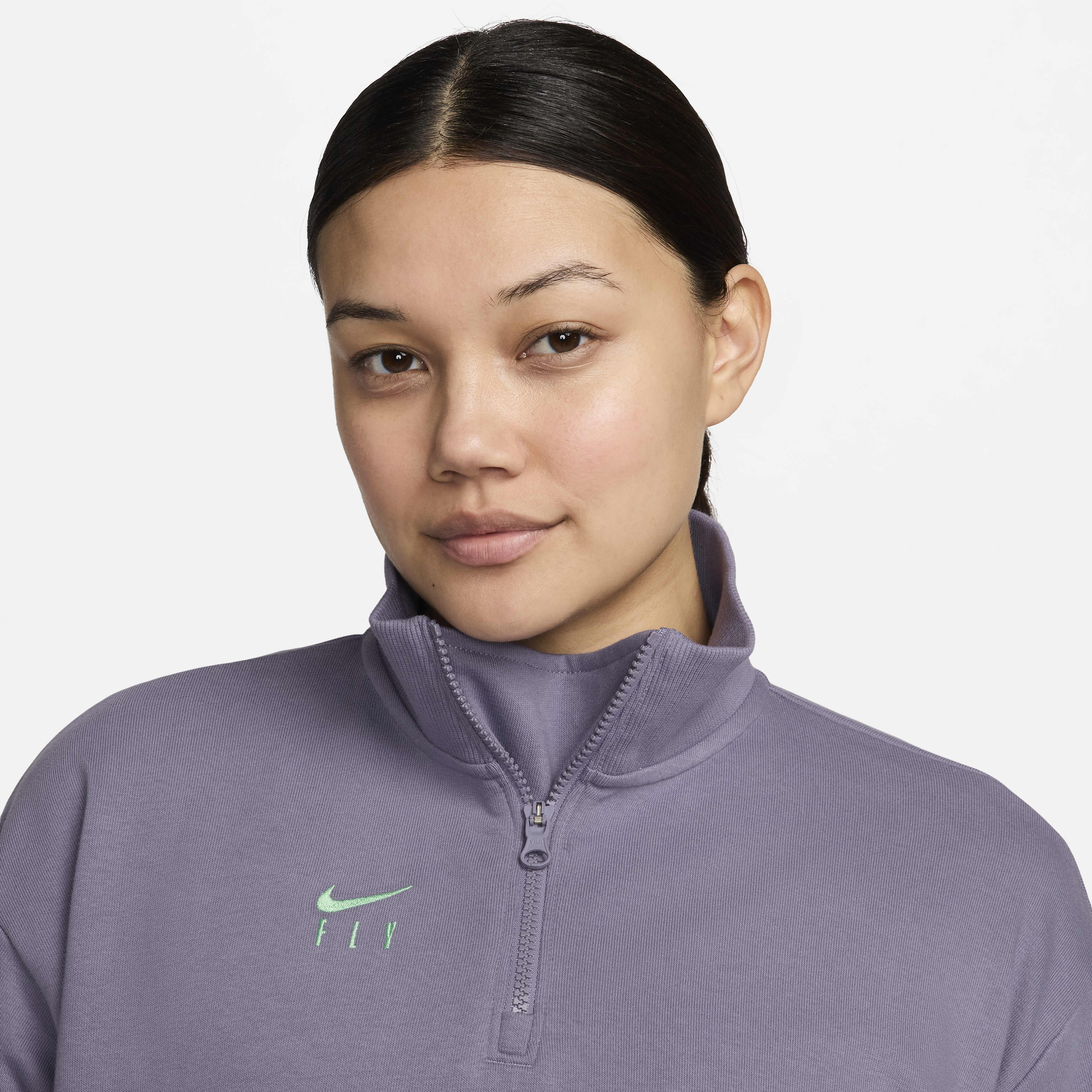 Nike Swoosh Fly Women's Dri-FIT Oversized 1/4-Zip French Terry Basketball Top