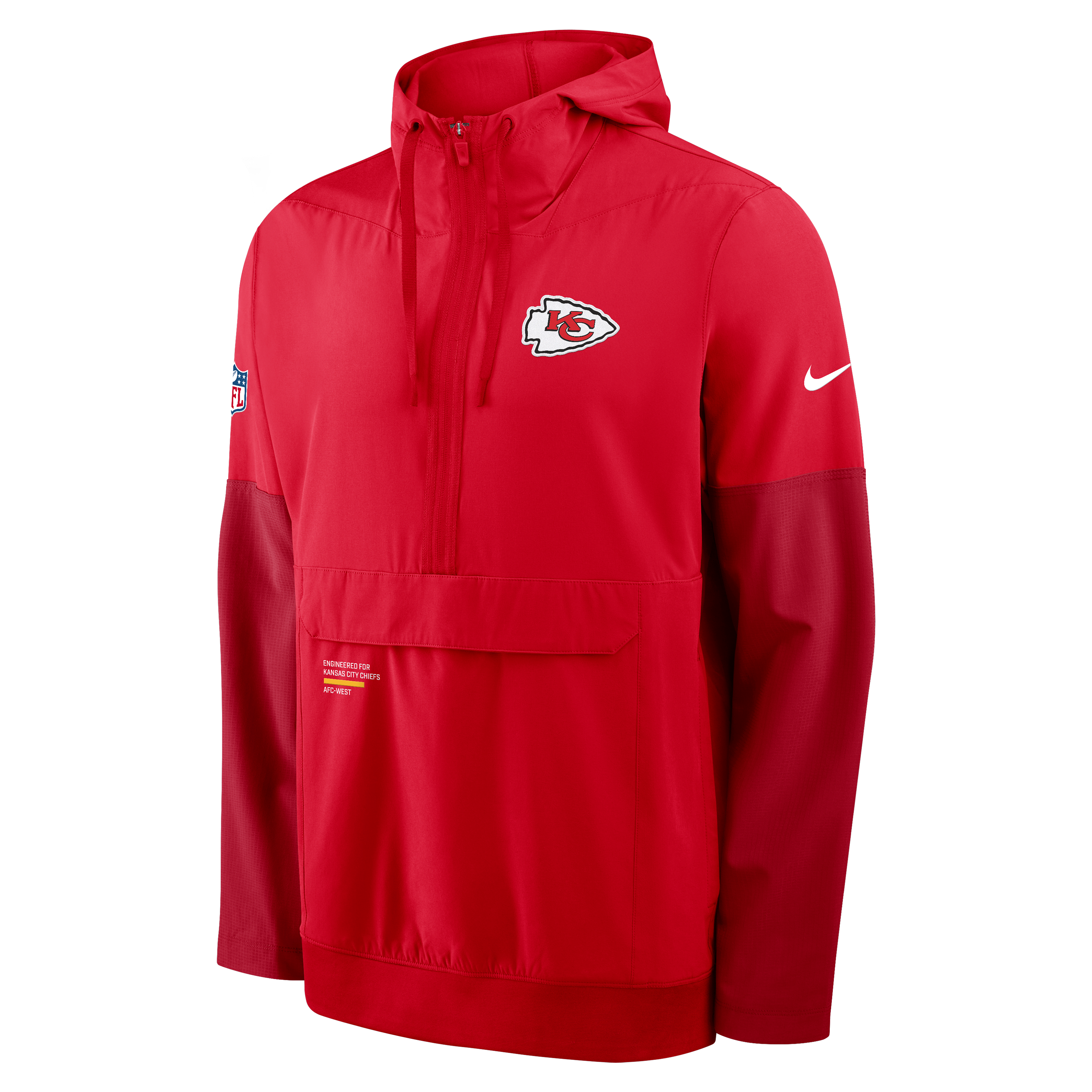 Kansas City Chiefs Well Rounded Anorak Men's Nike NFL 1/2-Zip Hooded Jacket