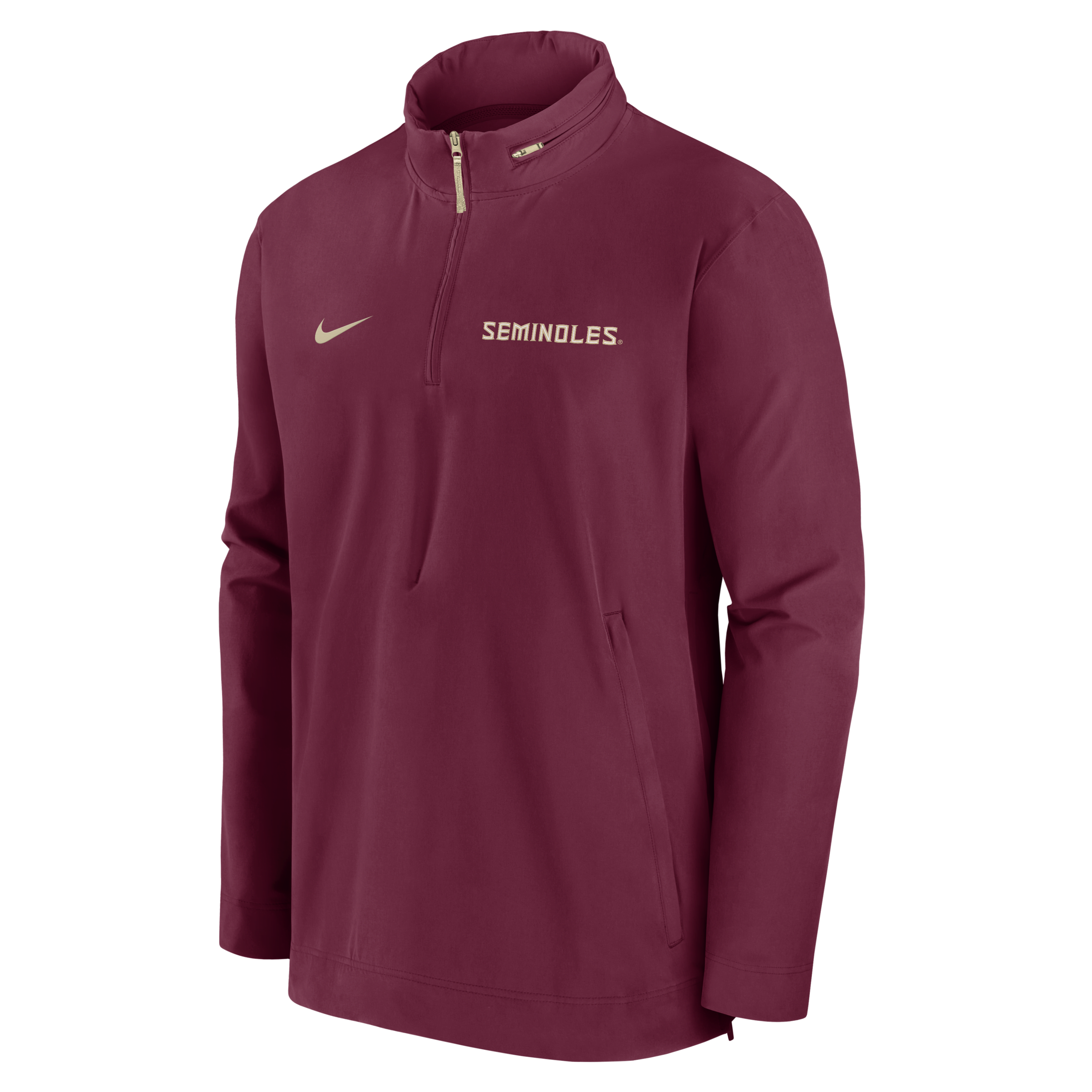 Florida State Seminoles Sideline Coach Men's Nike College 1/2-Zip Hooded Jacket