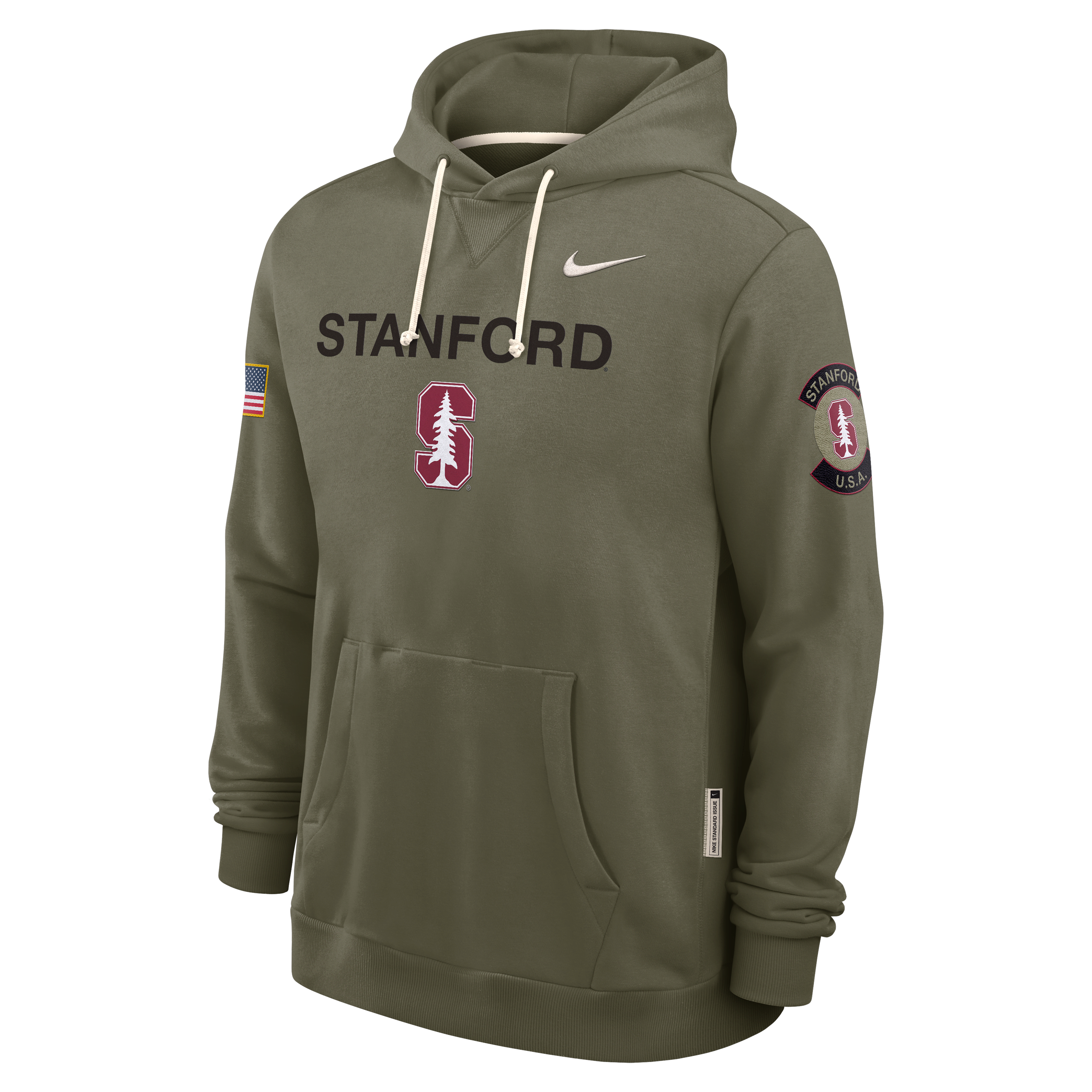 Stanford 2025 Military Appreciation Men's Nike Dri-FIT College Pullover Hoodie