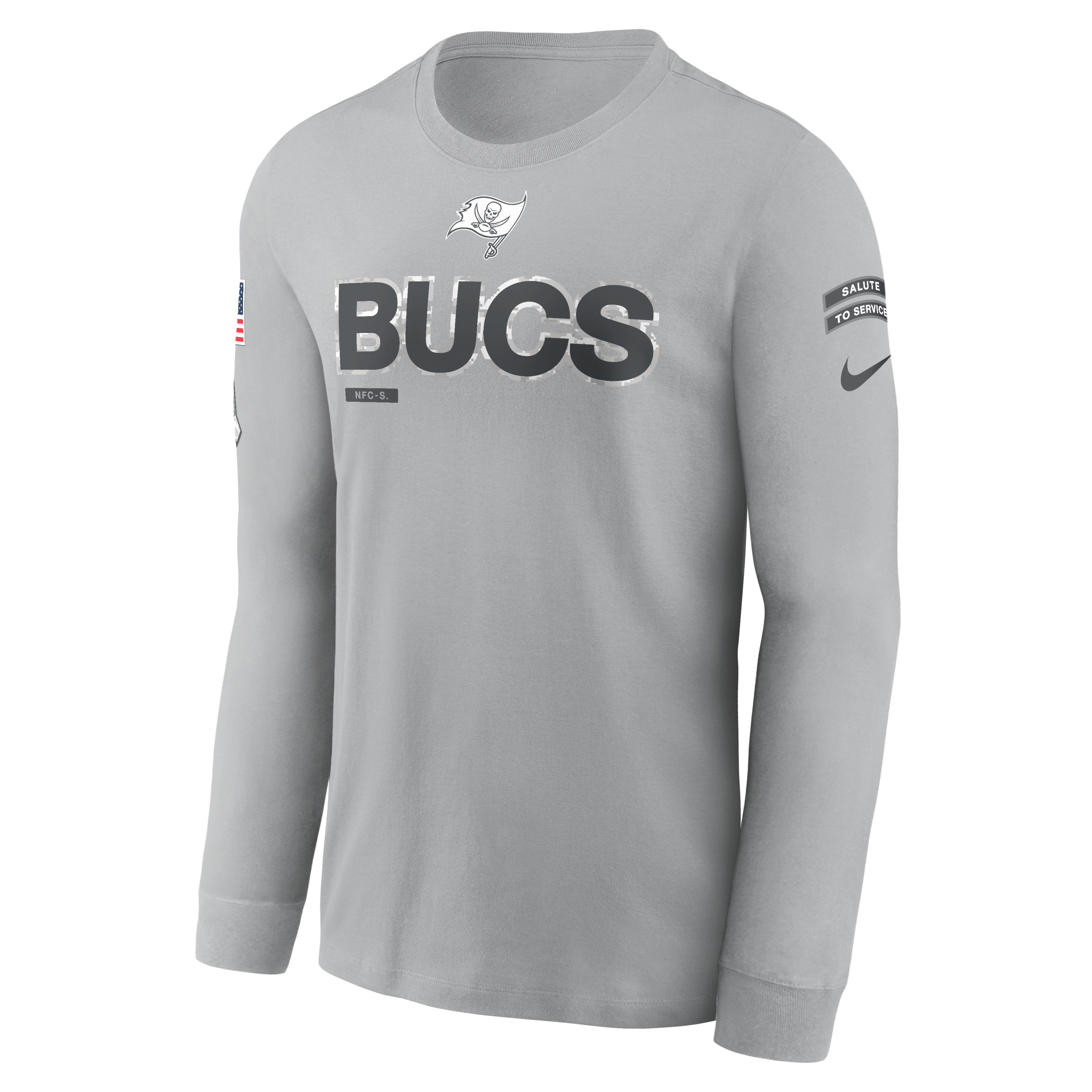 Tampa Bay Buccaneers Salute to Service Mascot Edge Legend Men's Nike NFL Long-Sleeve T-Shirt