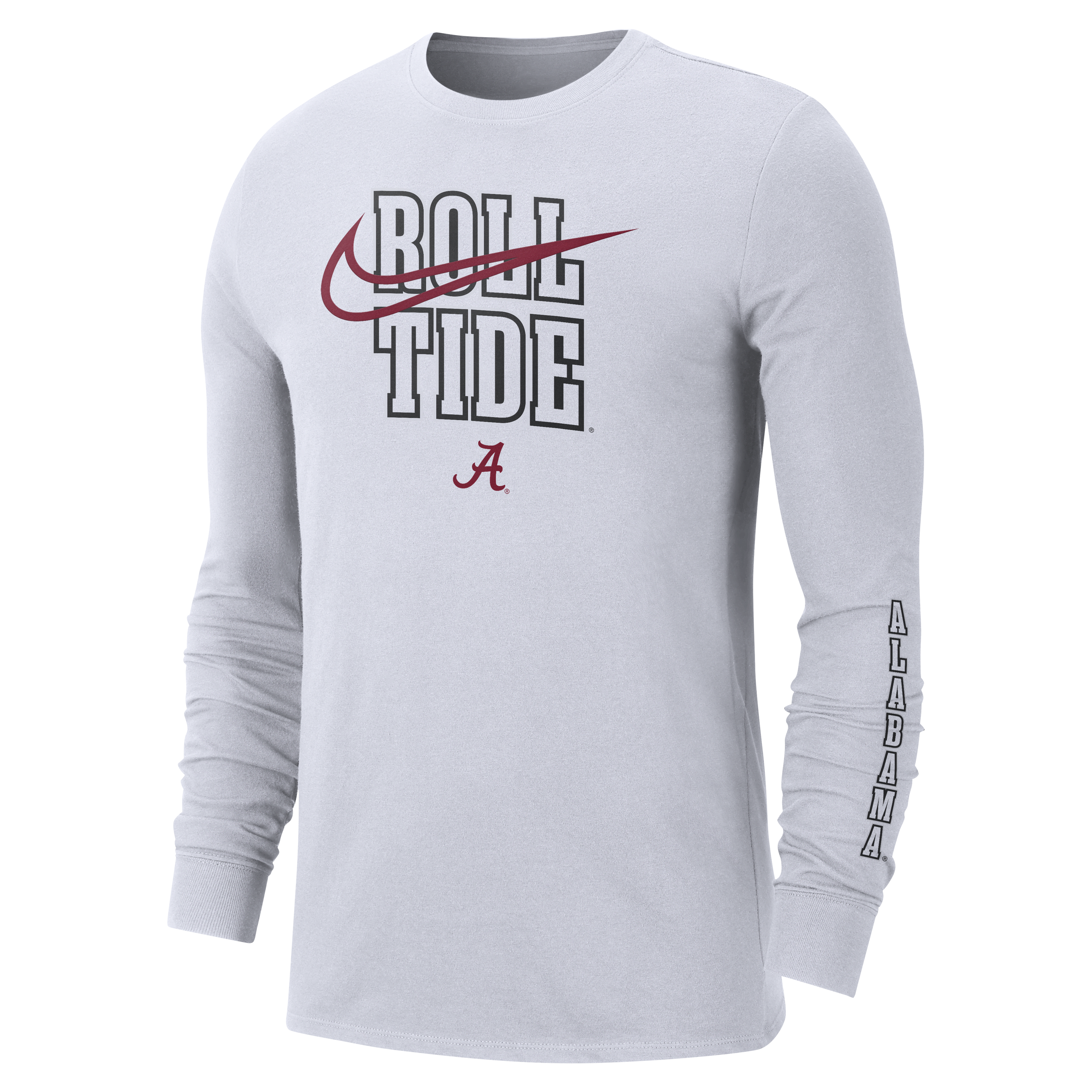 Alabama Back 2 School Men's Nike College Crew-Neck Long-Sleeve T-Shirt