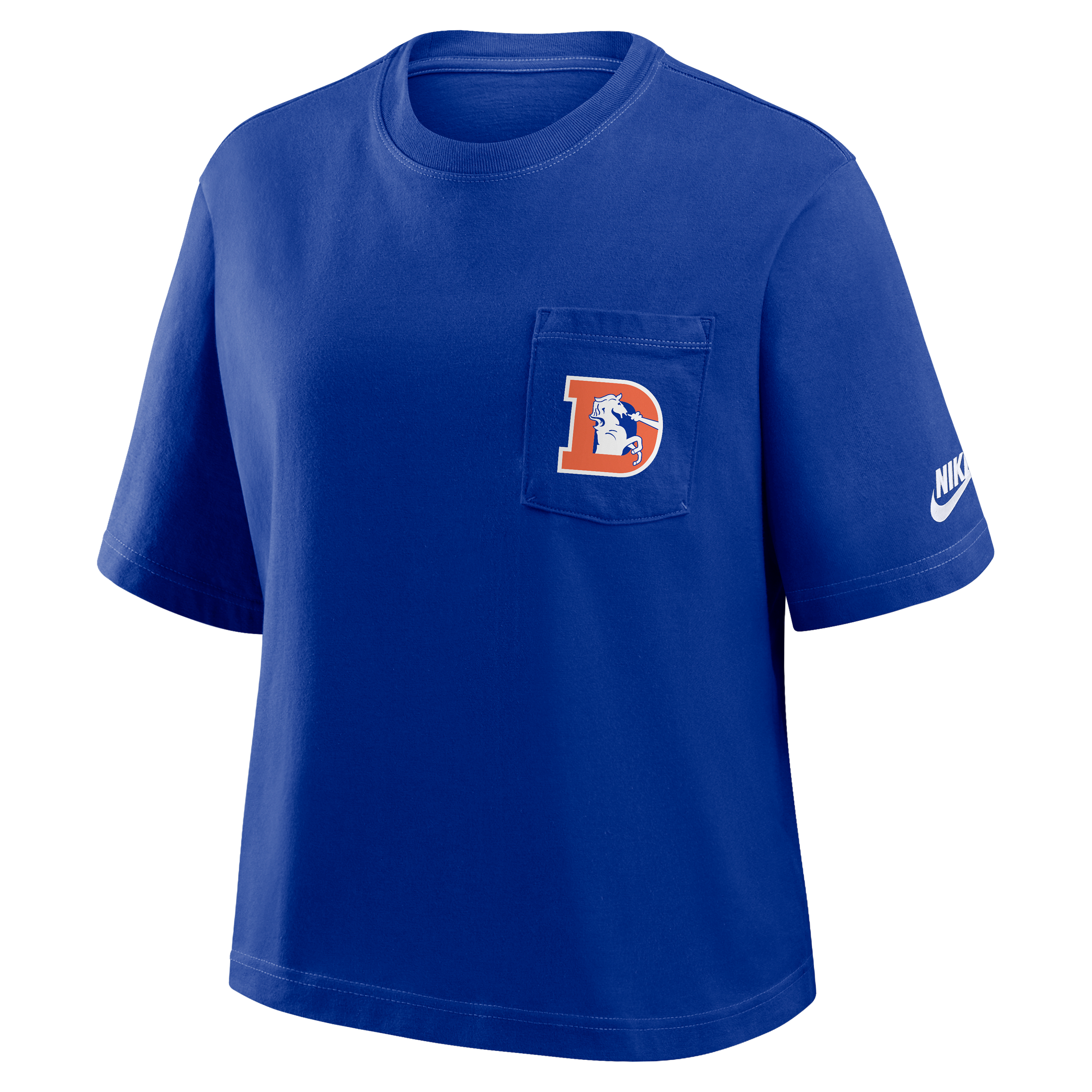 Denver Broncos Rewind Pocket Boxy Women's Nike NFL T-Shirt