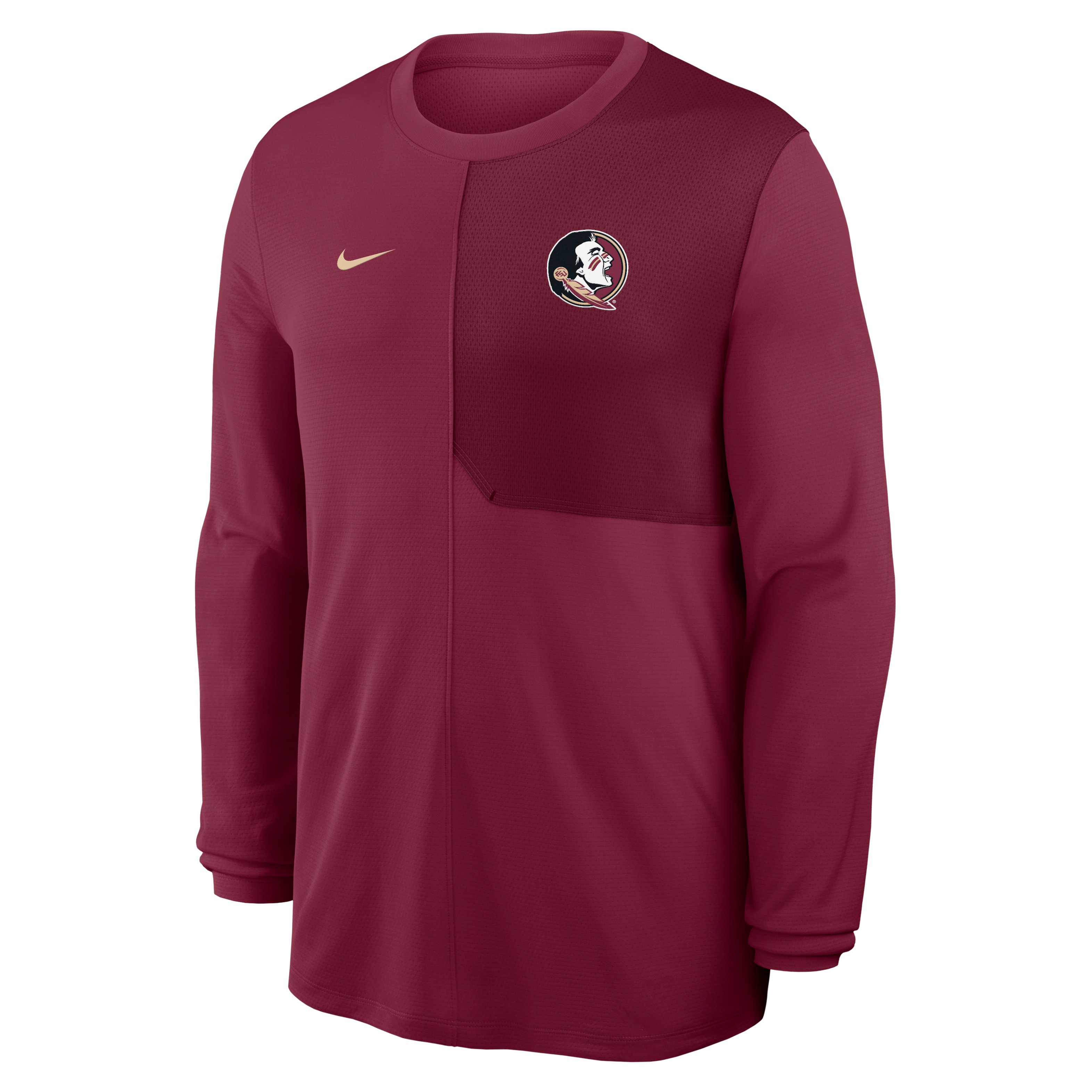 Florida State Sideline Coach Men's Nike Dri-FIT College Long-Sleeve Top