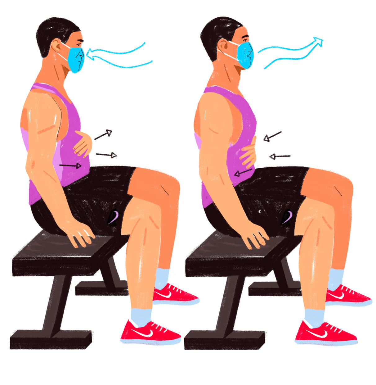 Je work-out doen met een mondkapje op