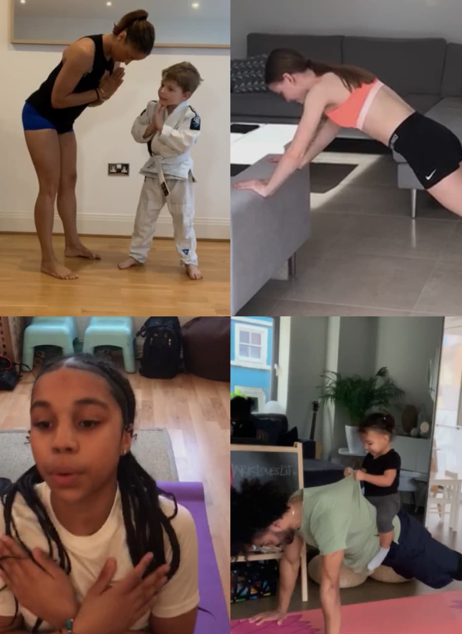 Mantén a los niños activos y entrenad en familia