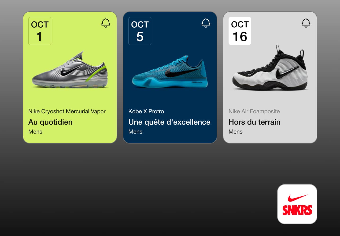 Sorties SNKRS