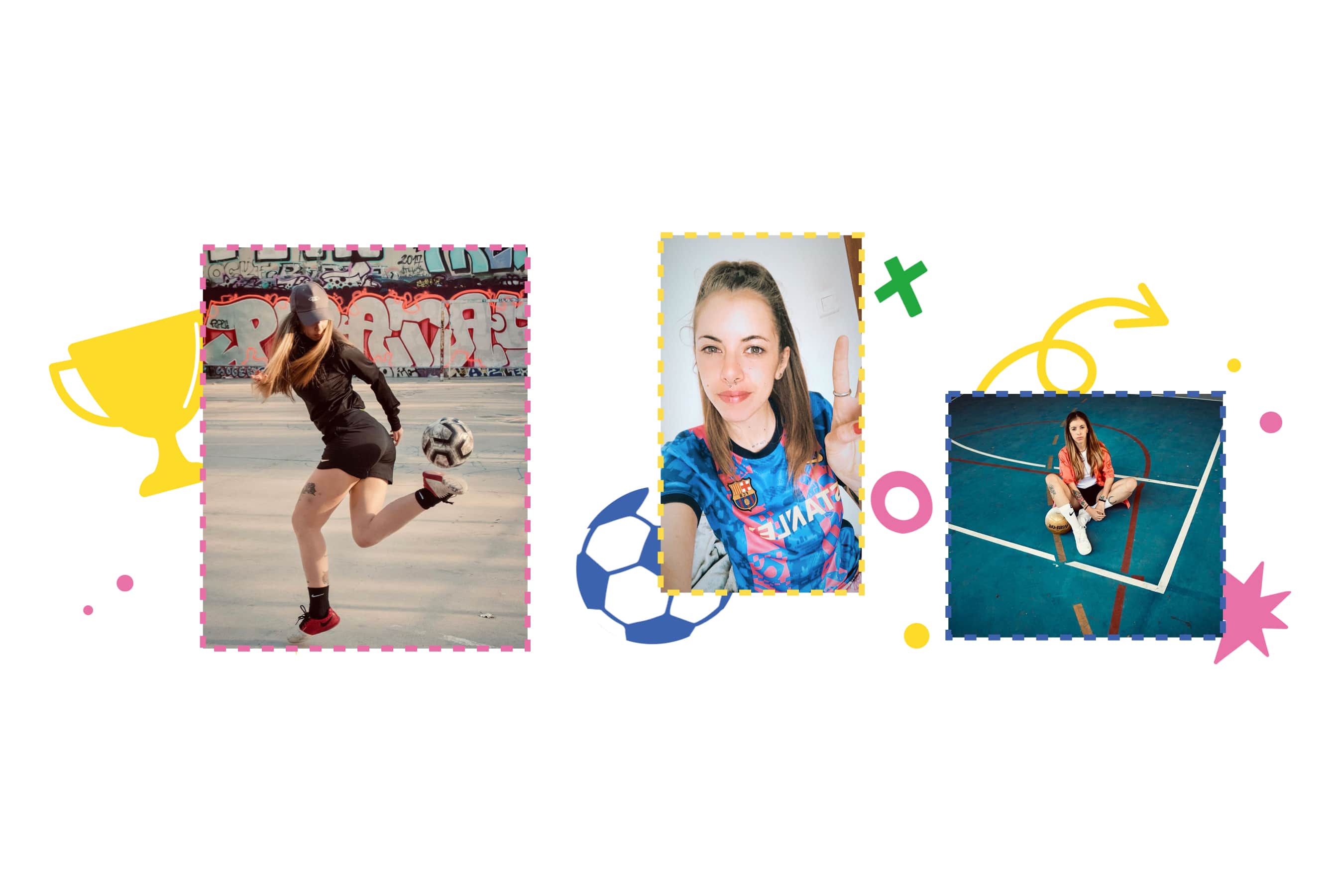 Laurea Alvarez hyller gatefotball i Barcelona