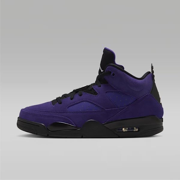 Compra icones Jordan, Profile view of the Jordan Son of Mars shoe in purple suede with a black sole., slide 3 of 7