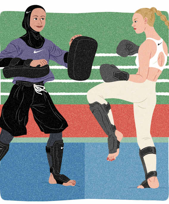 Kapcsolódó történetek, Houda Loukili beszél a lányok által űzött kick-boxról, slide 3 of 4