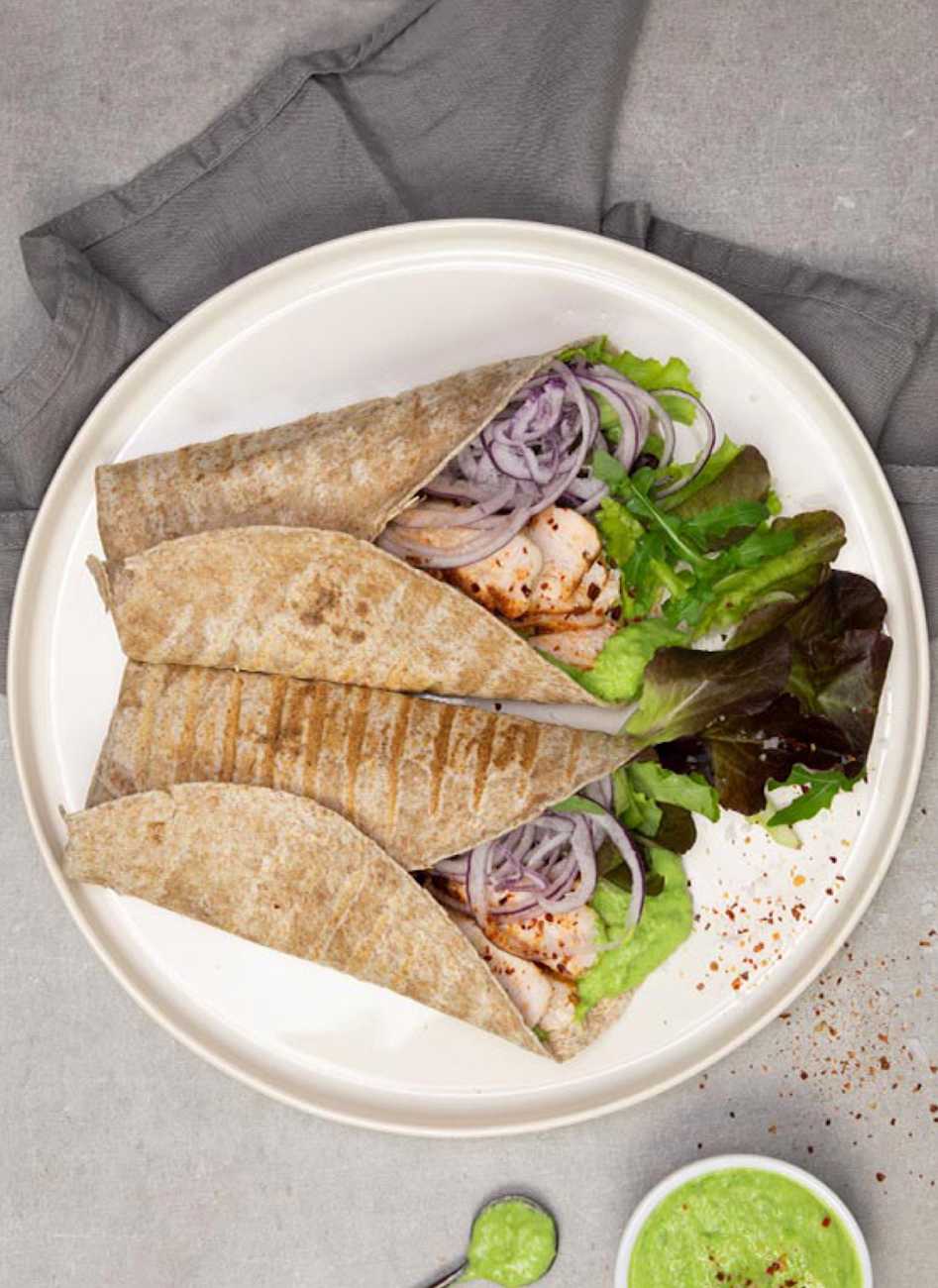 Gezonde en vullende wrap met kip