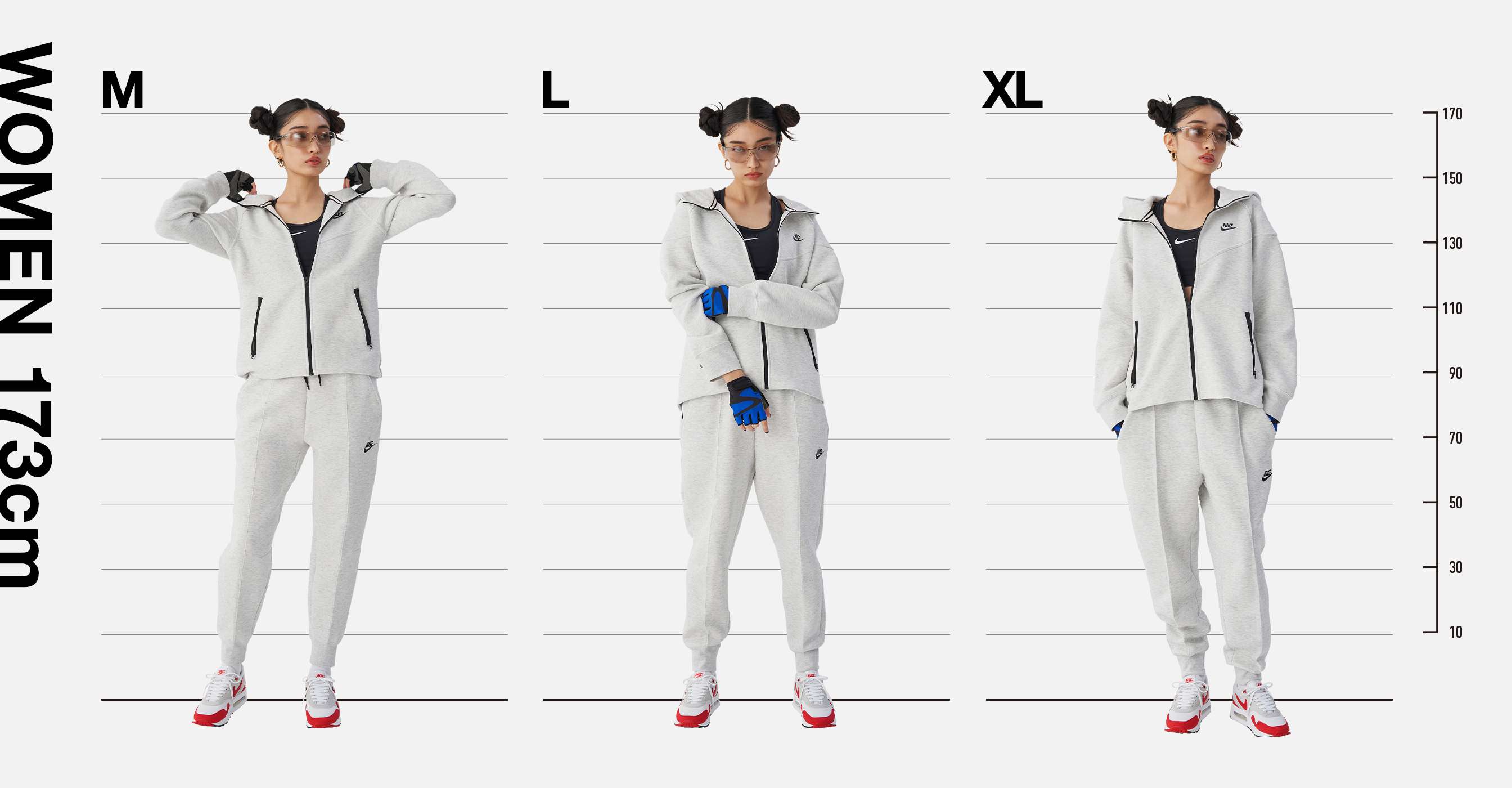 TECH FLEECE FIT GUIDE 170cm~