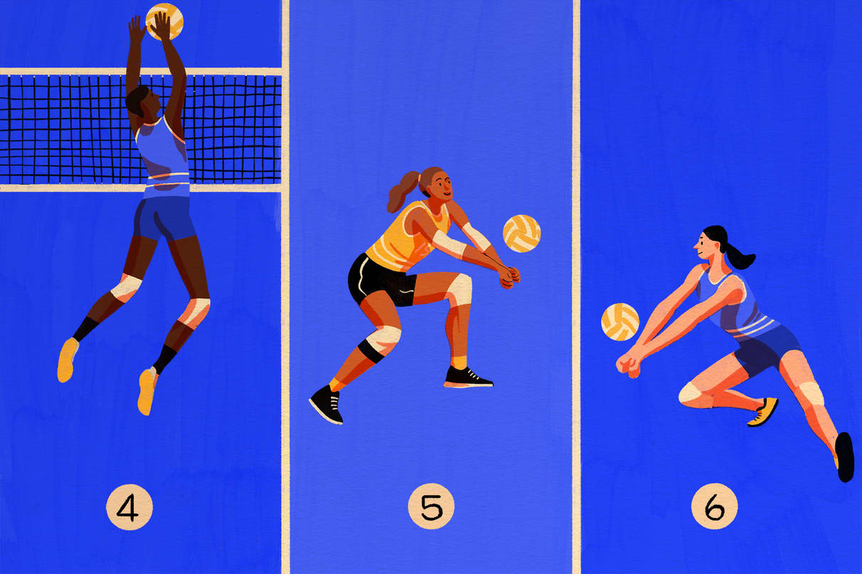 ¿Cuáles son las posiciones en el vóleibol?