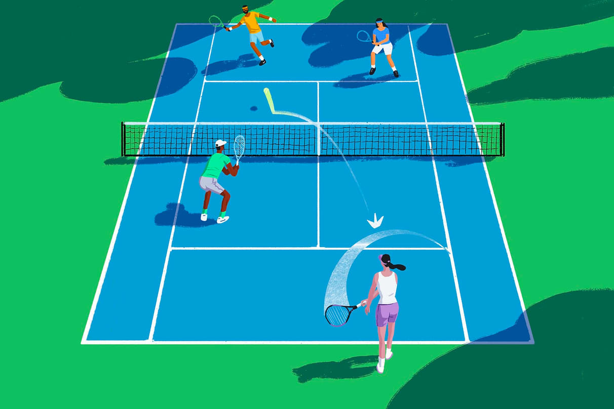 Tenis de dobles: una guía para principiantes de las reglas del tenis de dobles con consejos y estrategias