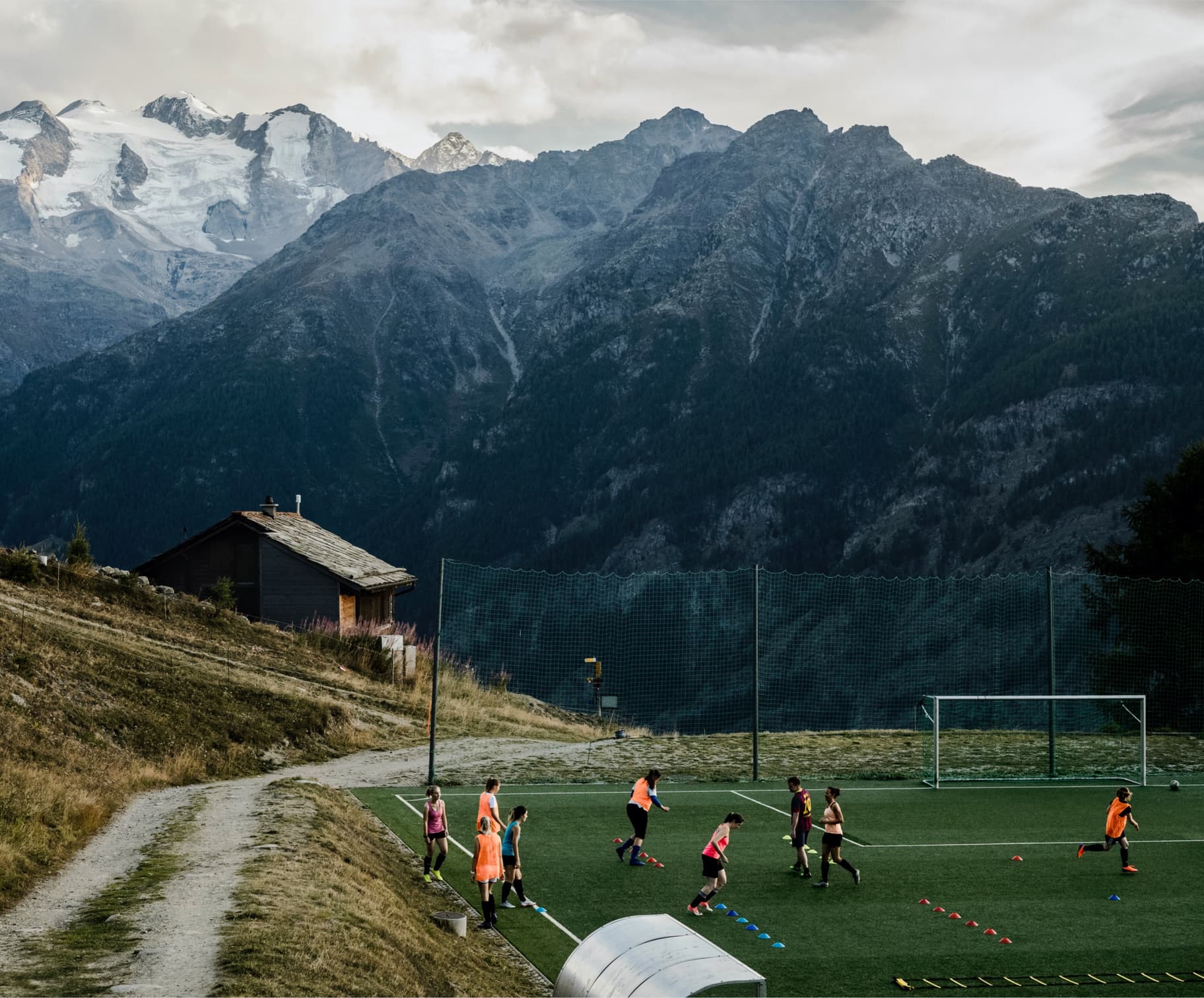 Play Football at the Highest Level in the Swiss Alps . Nike FI
