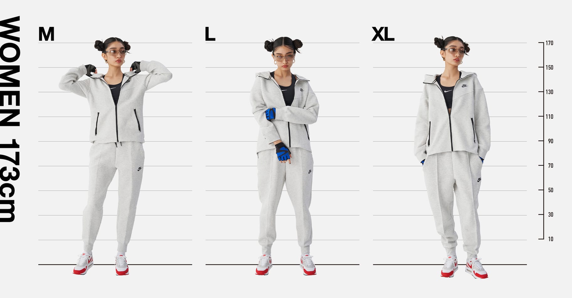 TECH FLEECE FIT GUIDE 170cm.オンラインストア (通販サイト)