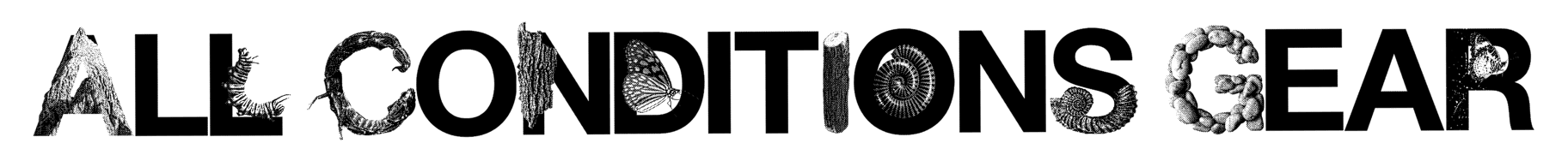 Black type on an orange banner reads ALL CONDITIONS GEAR.