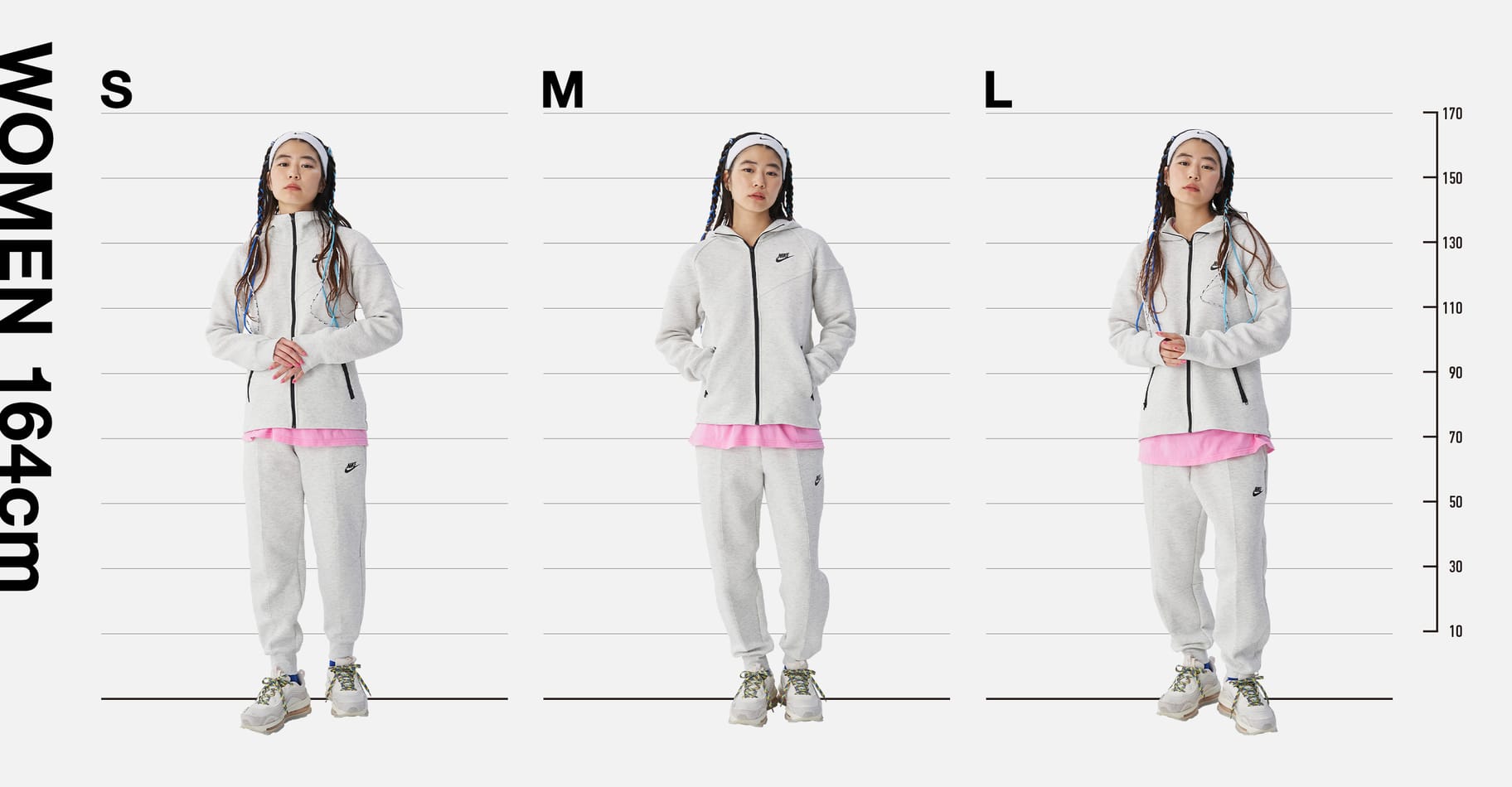 TECH FLEECE FIT GUIDE 160cm170cm.オンラインストア (通販サイト)