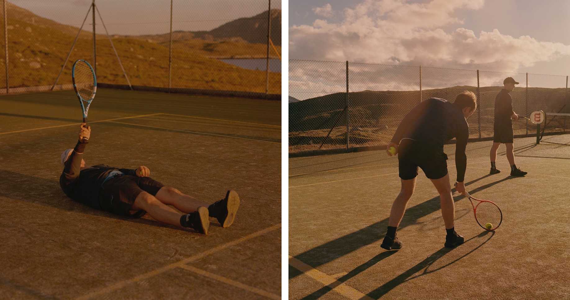 Der Tennisplatz Bunabhainneadar
