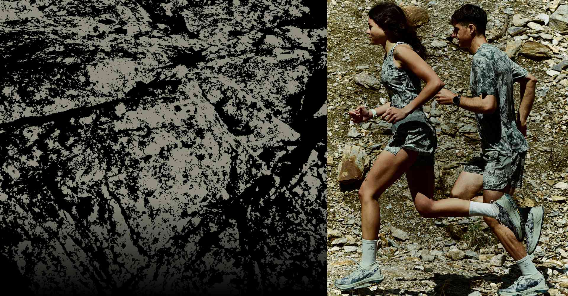 ACG—All Conditions Gear, Textures and colours pulled from<br>the native granite and limestones