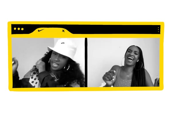 Αμοιβαία αναγνώριση: Shev Robinson, προπονήτρια fitness, και Tanisha Scott, χορογράφος