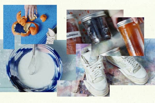 Donner une nouvelle vie à vos vieilles sneakers, avec des oranges, des noix et de la farine ?