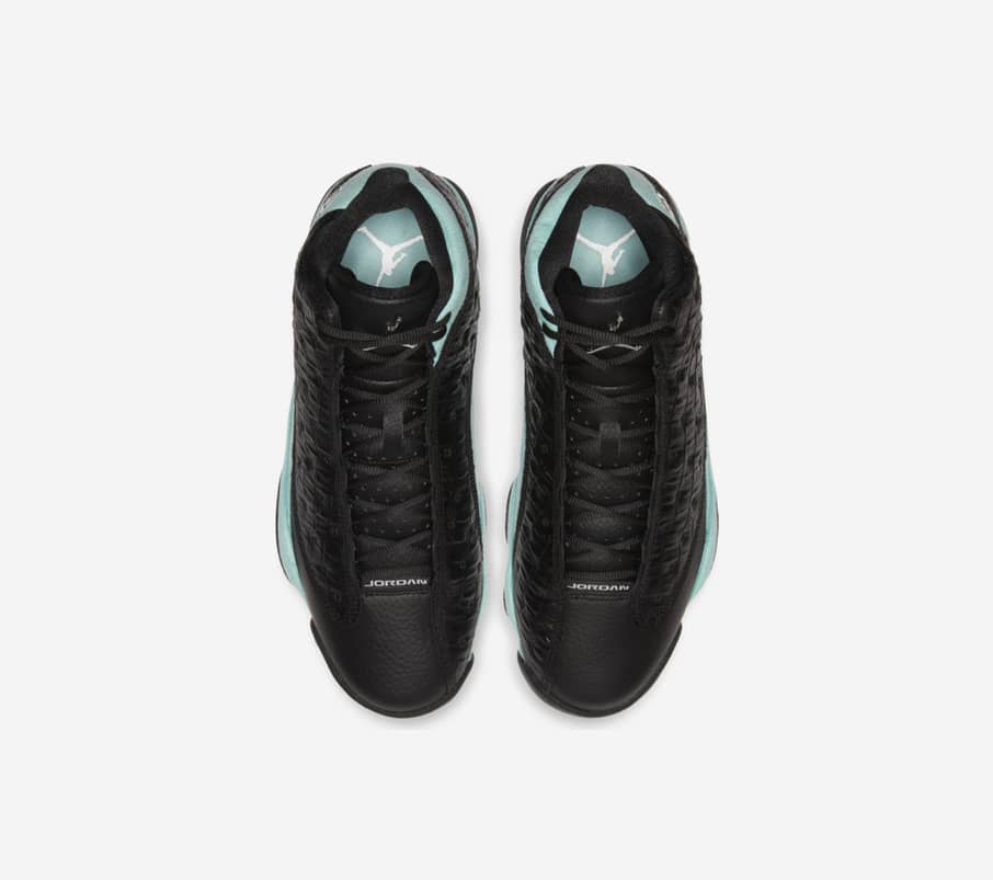 jordan 13 retro black island green mens