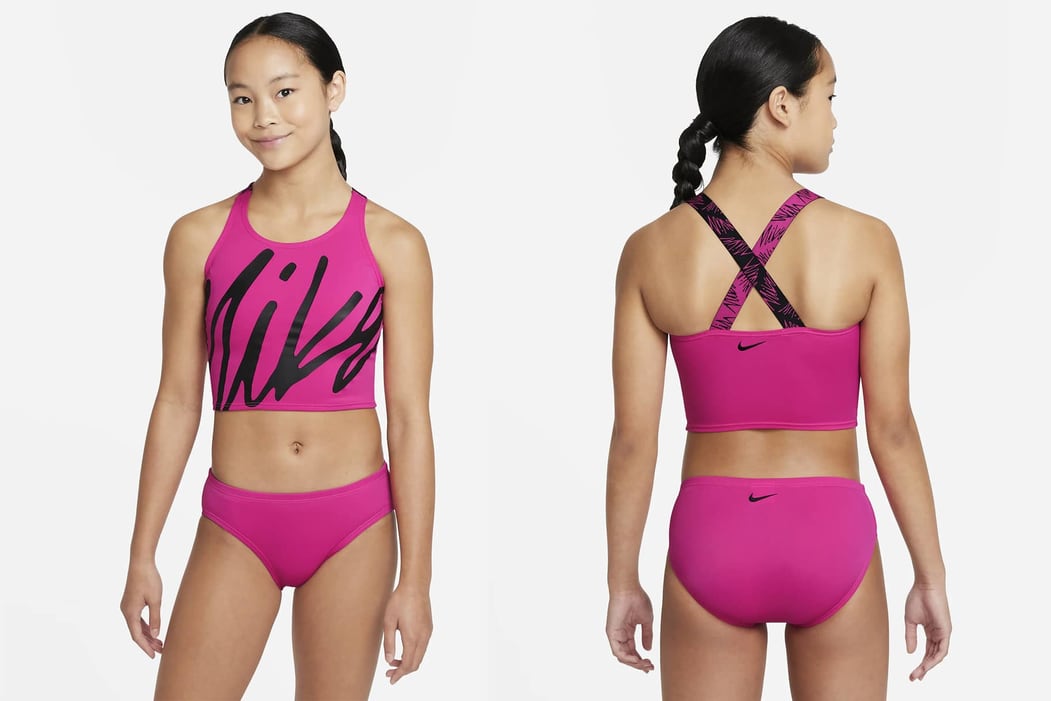 Nike Script Logo Big Kids' (Girls') Crossback Sport Bikini & Short