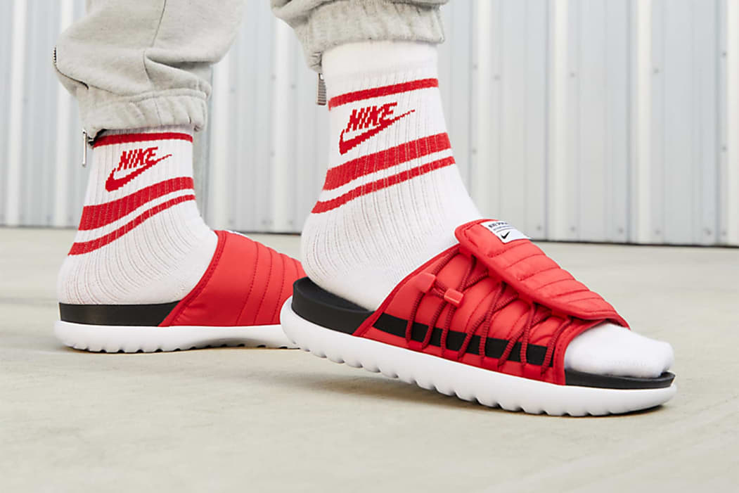 Nike sandals on sale with socks