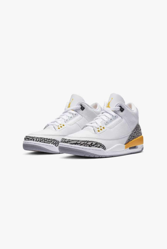jordan 3 gris con amarillo